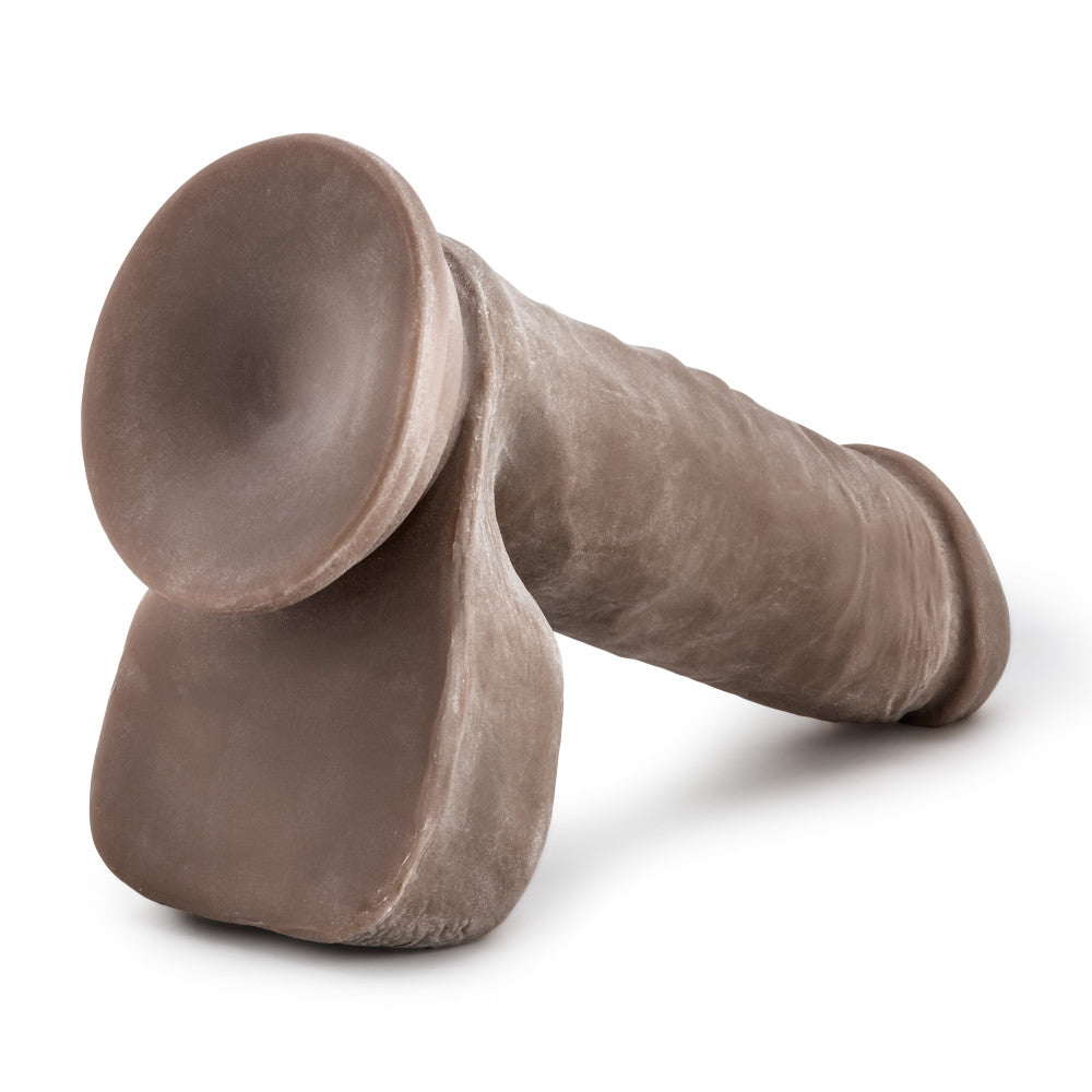 Dr. Skin By Blush® | Mr. Magic Realistic Chocolate 9.5-Inch Long Dildo With Balls & Suction Cup Base、mySite、bottomscart