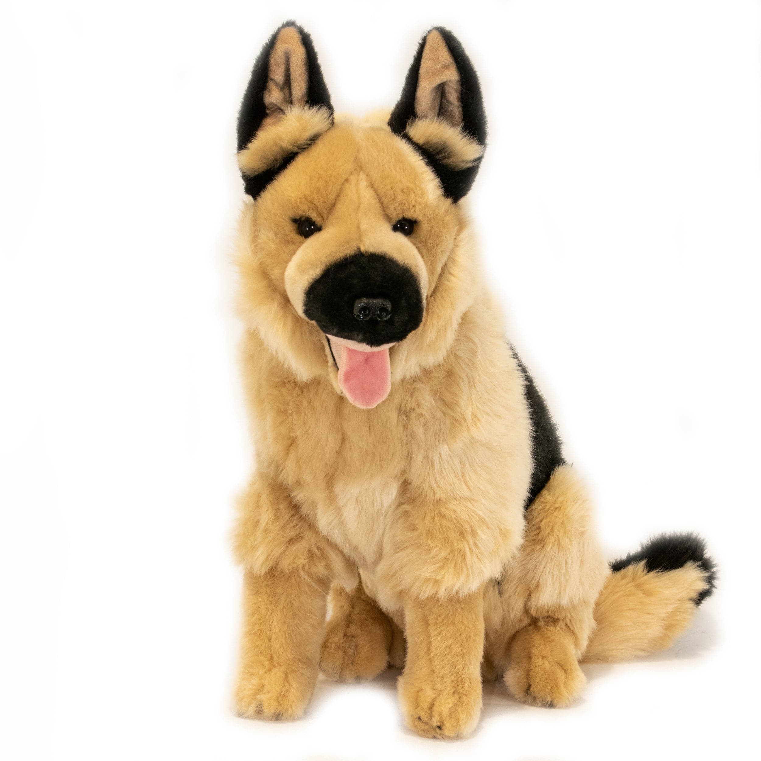 Realistic Large Black and Tan German Shepherd Sitting Pose Eco-Friendly Stella、mySite、g9winljtr