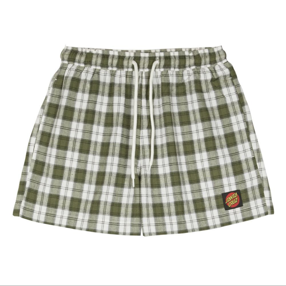  Santa Cruz Womens Classic Plaid Shorts - Grey Green Check、mySite、merchandisen