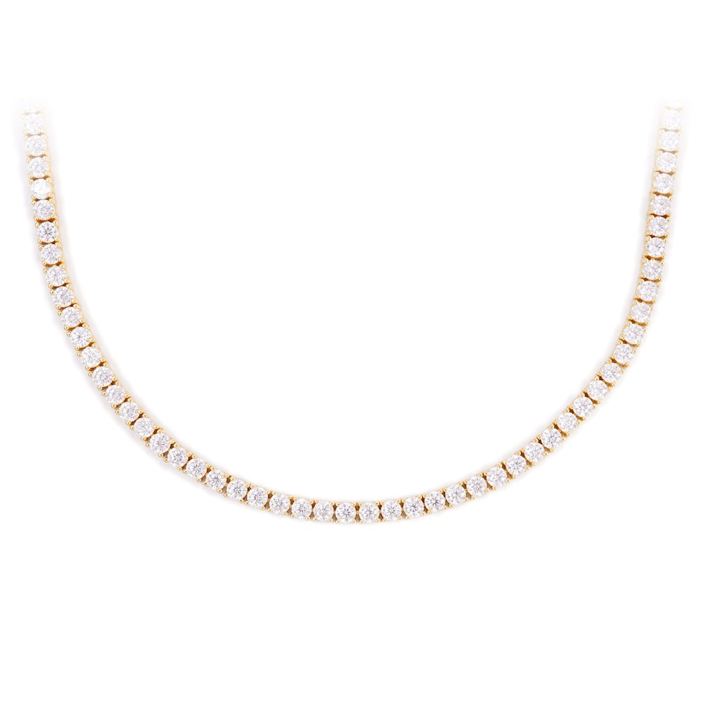 3MM Diamond Tennis Chain 14K Solid Yellow Gold、mySite、hinf8tx79