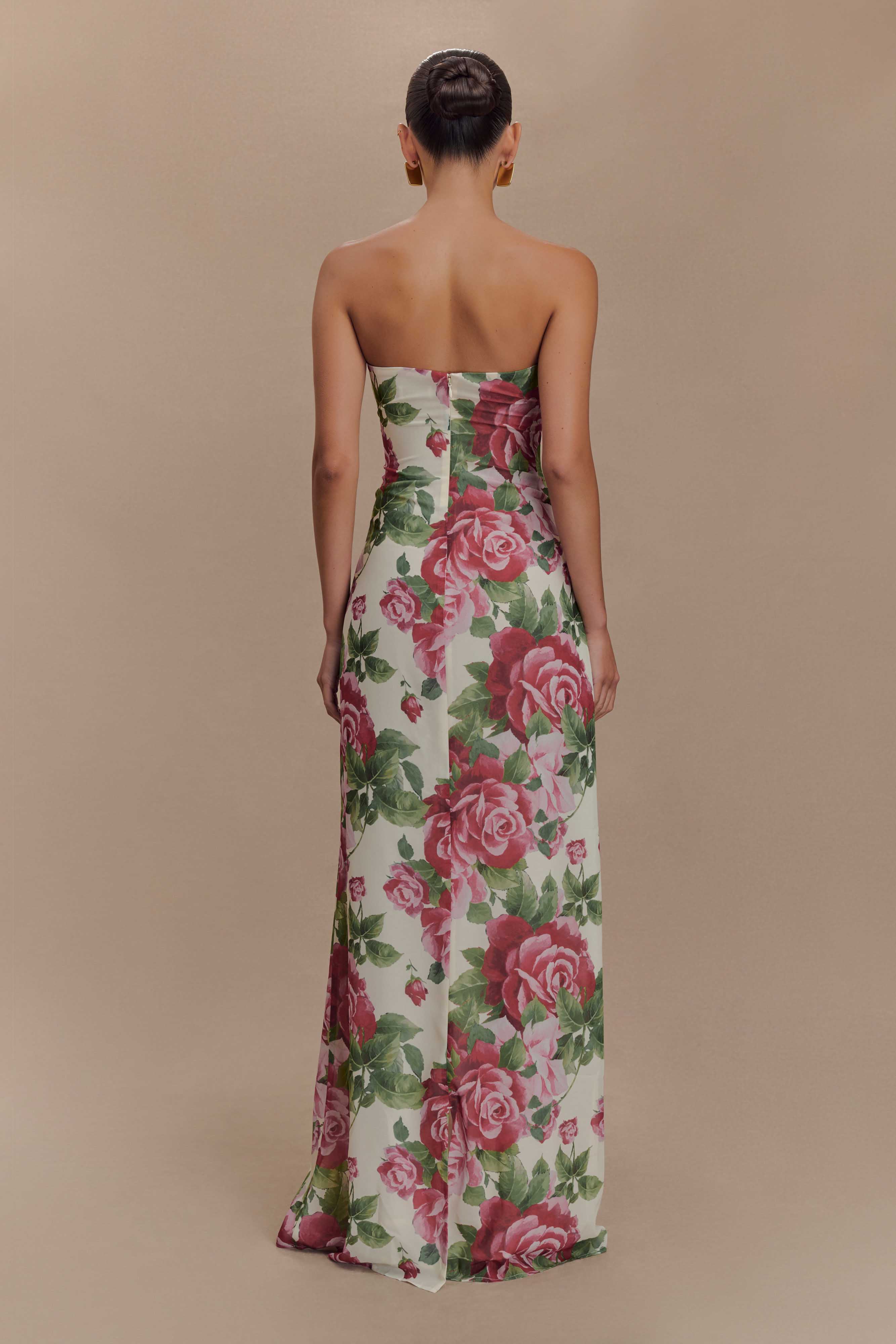 Ella Strapless Chiffon Maxi Dress - Sonia Rose Print、mySite、solidvoid