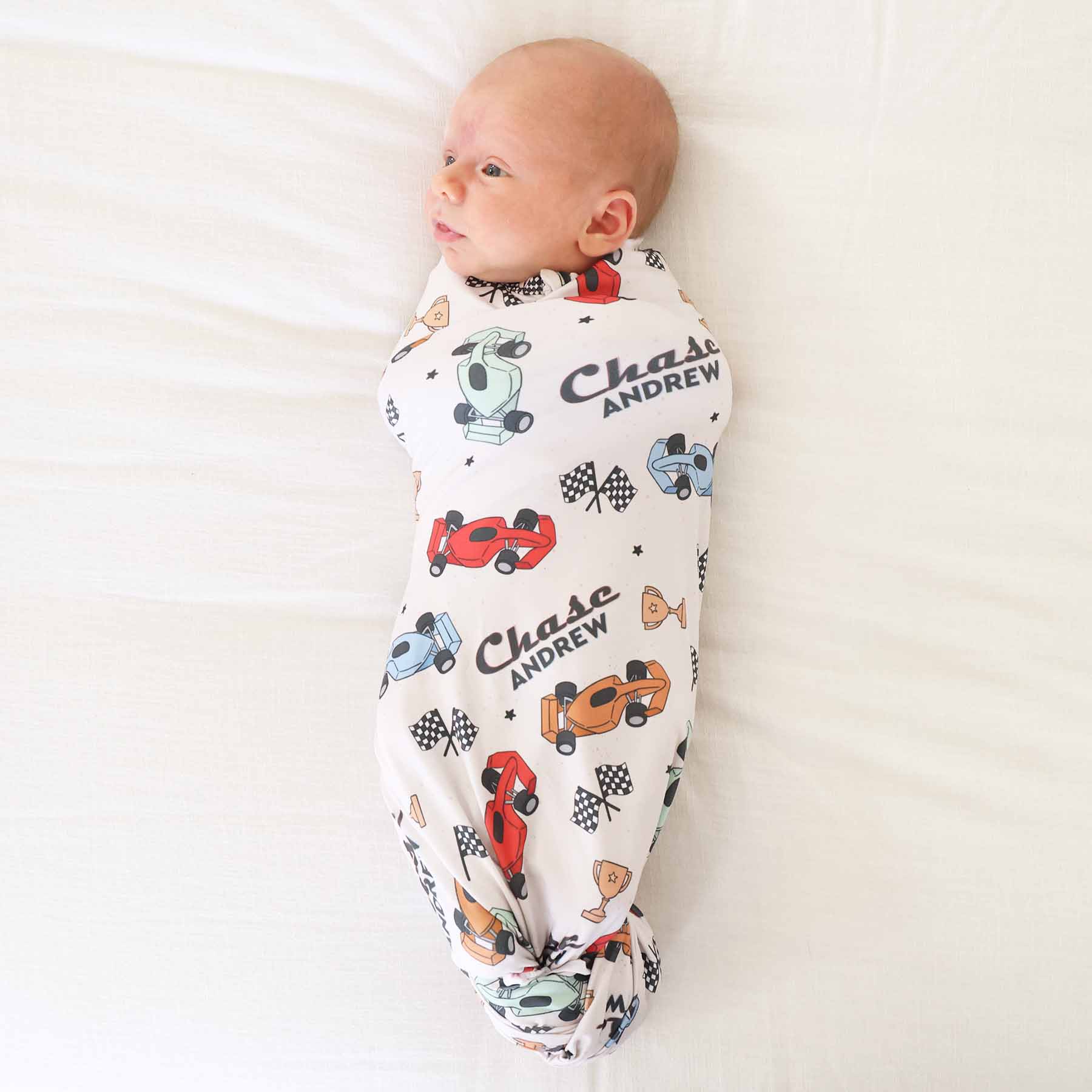  Pit Crew Personalized Swaddle Blanket、mySite、layawaytickets