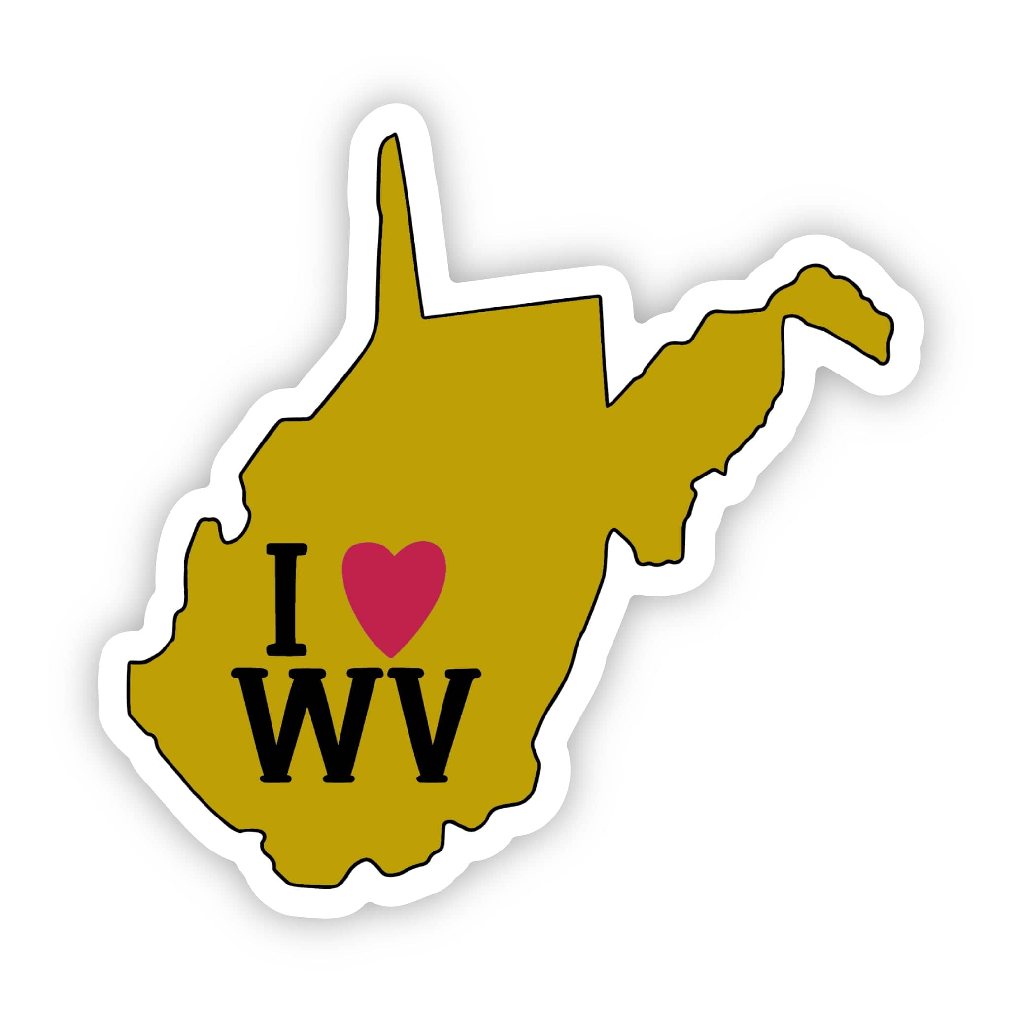 I Love West Virginia Sticker、mySite、ghnorth