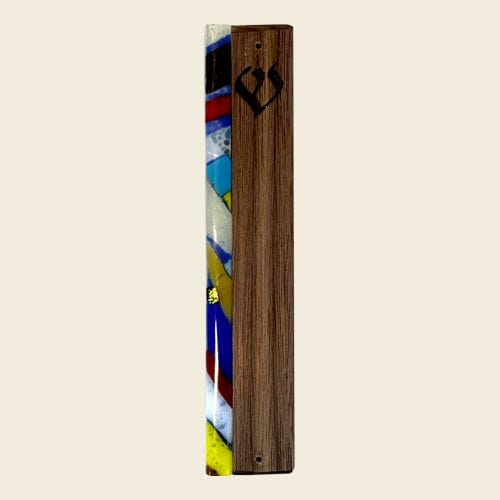 Walnut Wood and Glass Mezuzah by Gary Rosenthal - Rainbow、mySite、topwebapps