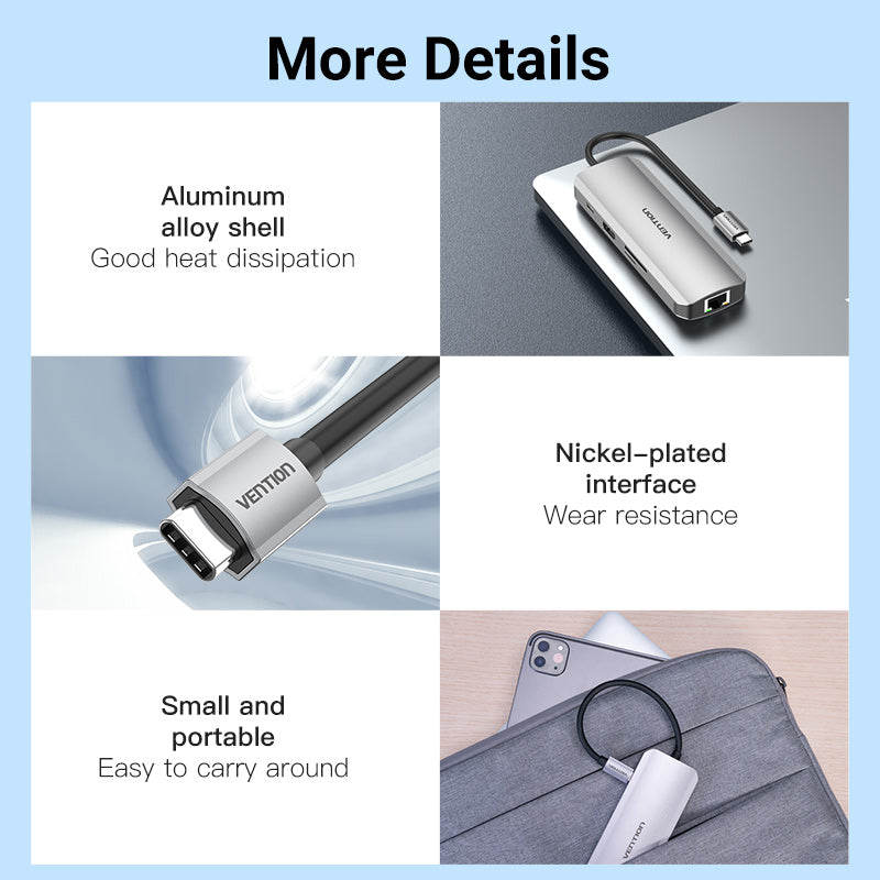 Vention 8-in-1 USB-C Docking Station、mySite、fannypackpong