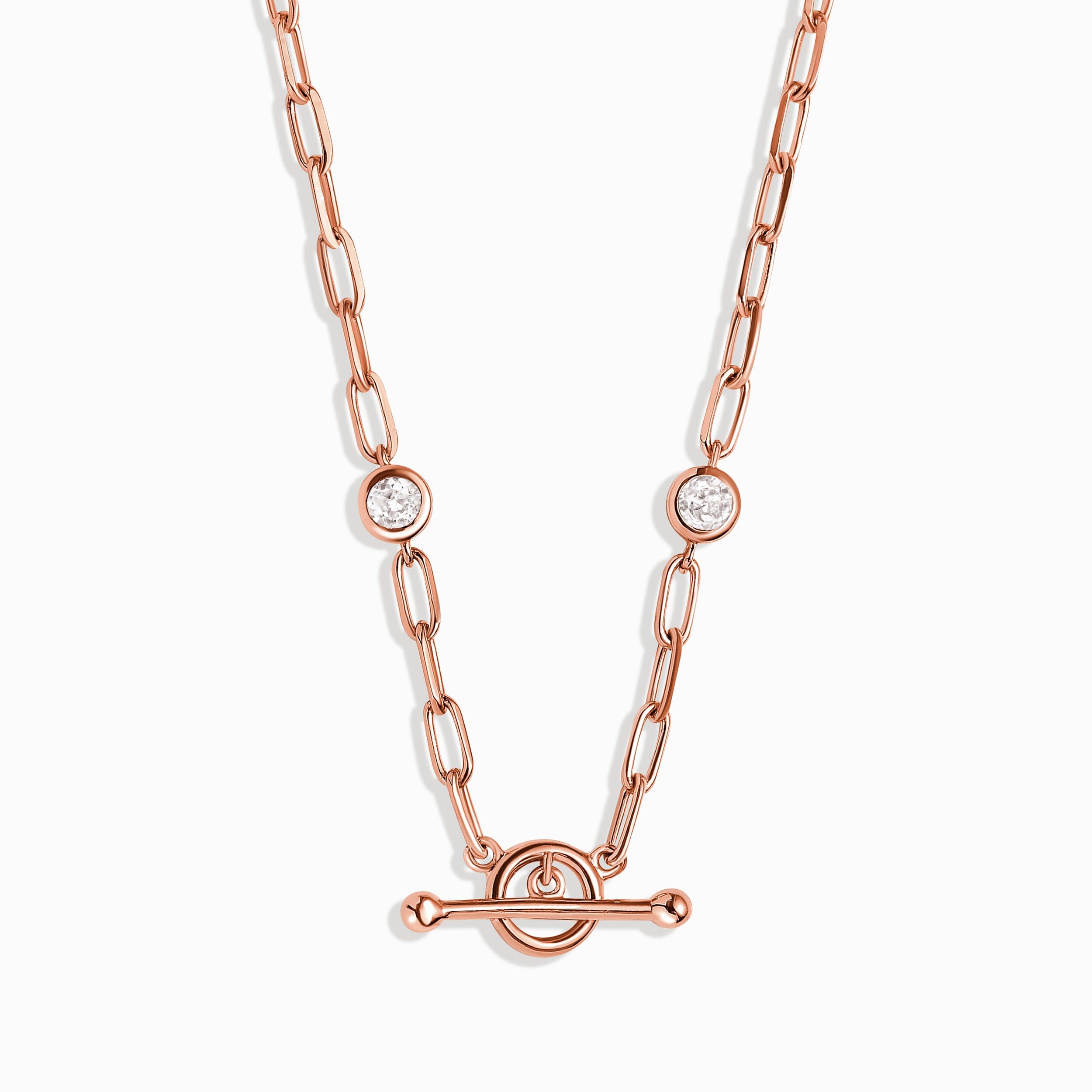 White Zircon Widelink Necklace - Talia T-Lock Look、mySite、hinf8tx79