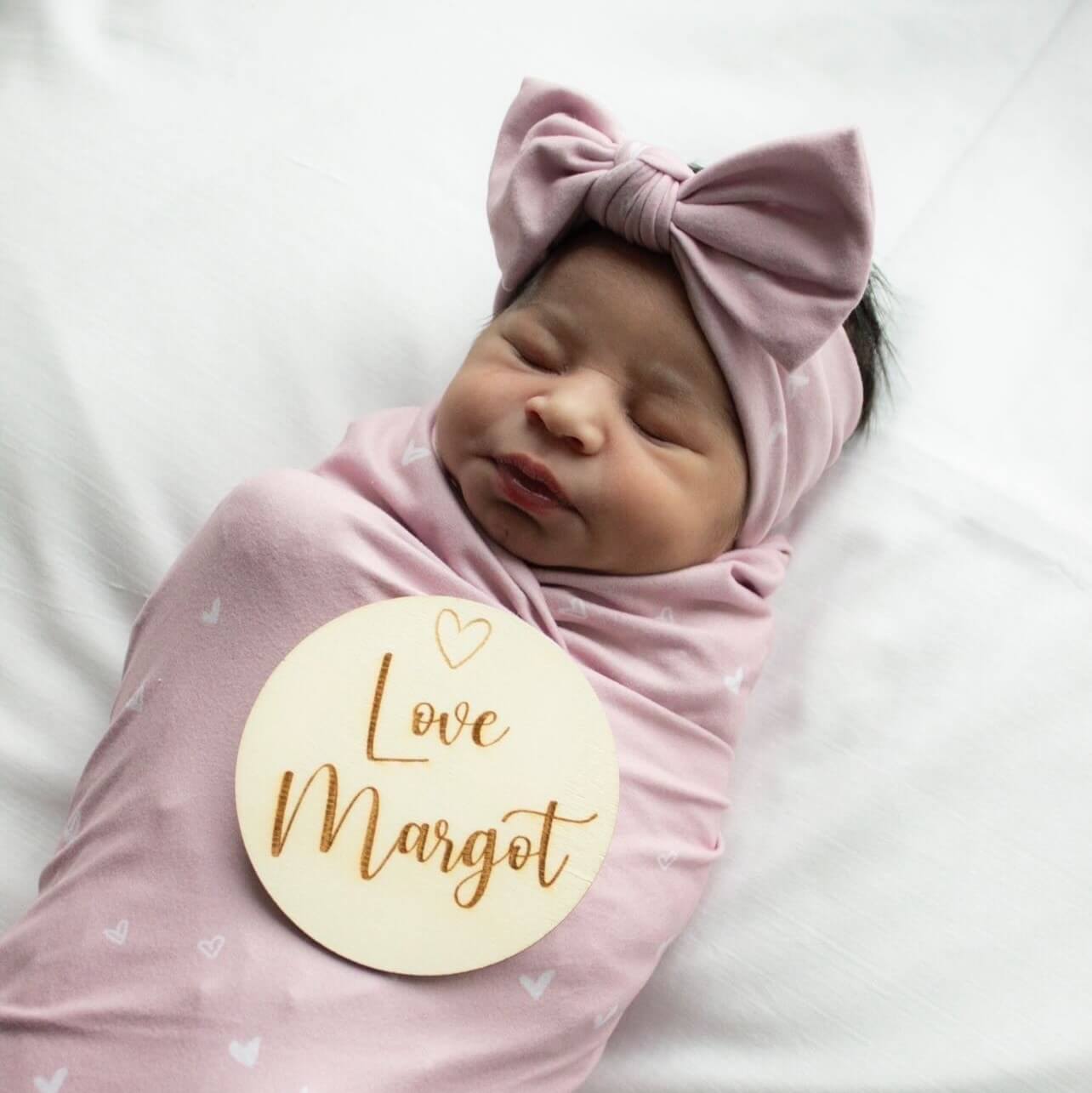  Tiny Hearts in Dusty Pink Large Bow Headwrap、mySite、layawaytickets