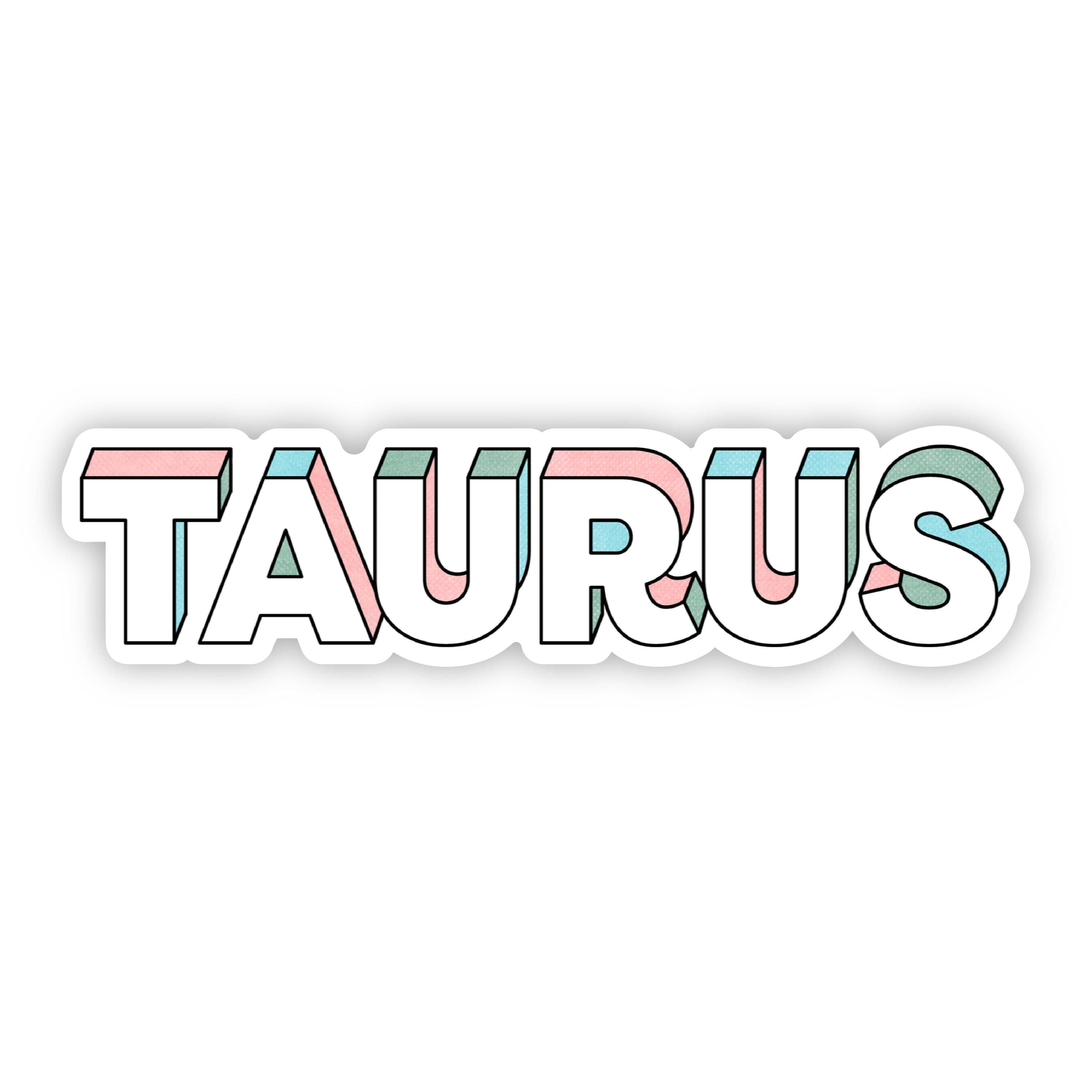  Taurus Lettering Zodiac Sticker、mySite、elrpsem3k