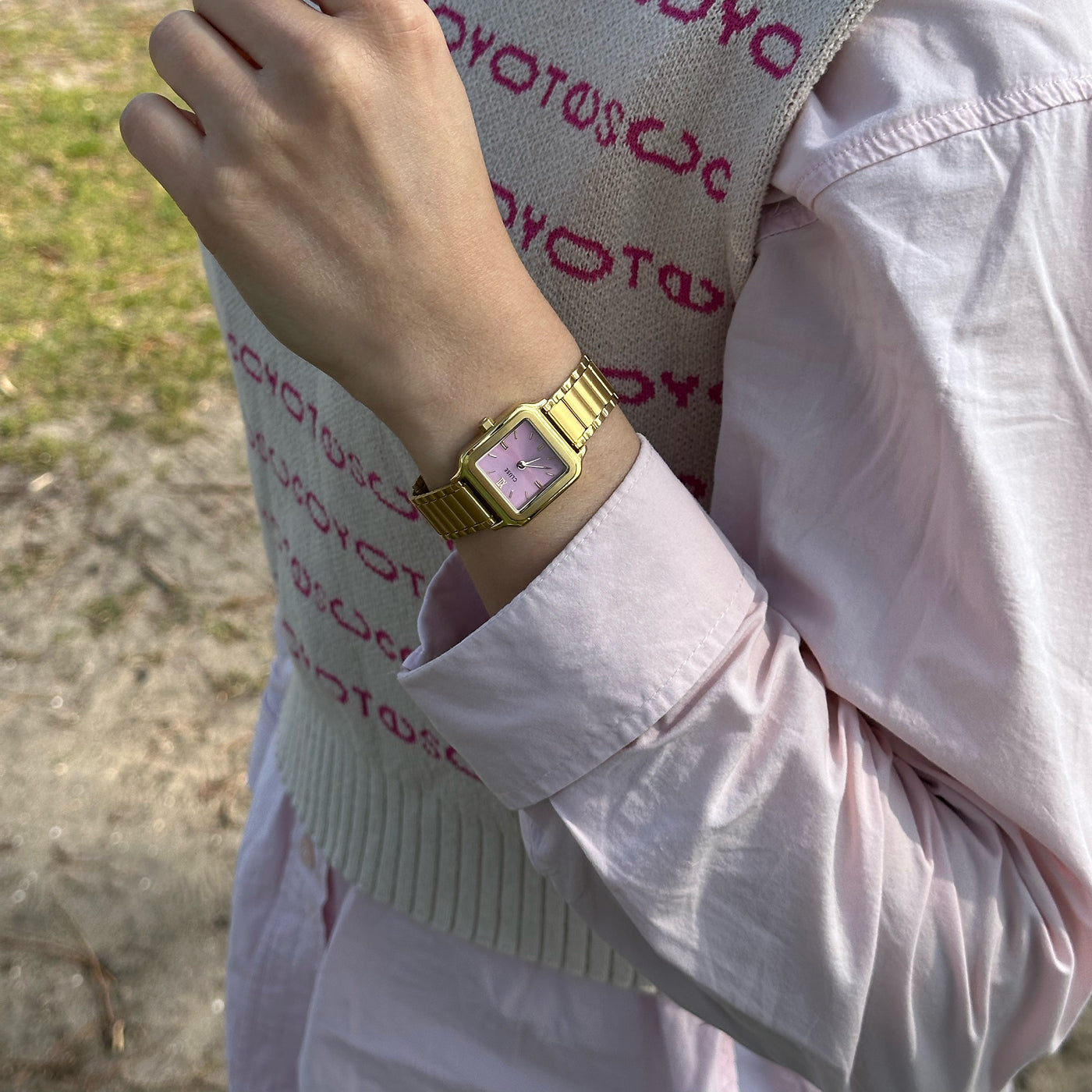 Gracieuse Petite Watch Steel, Mauve Pink, Gold Colour、mySite、botmansion