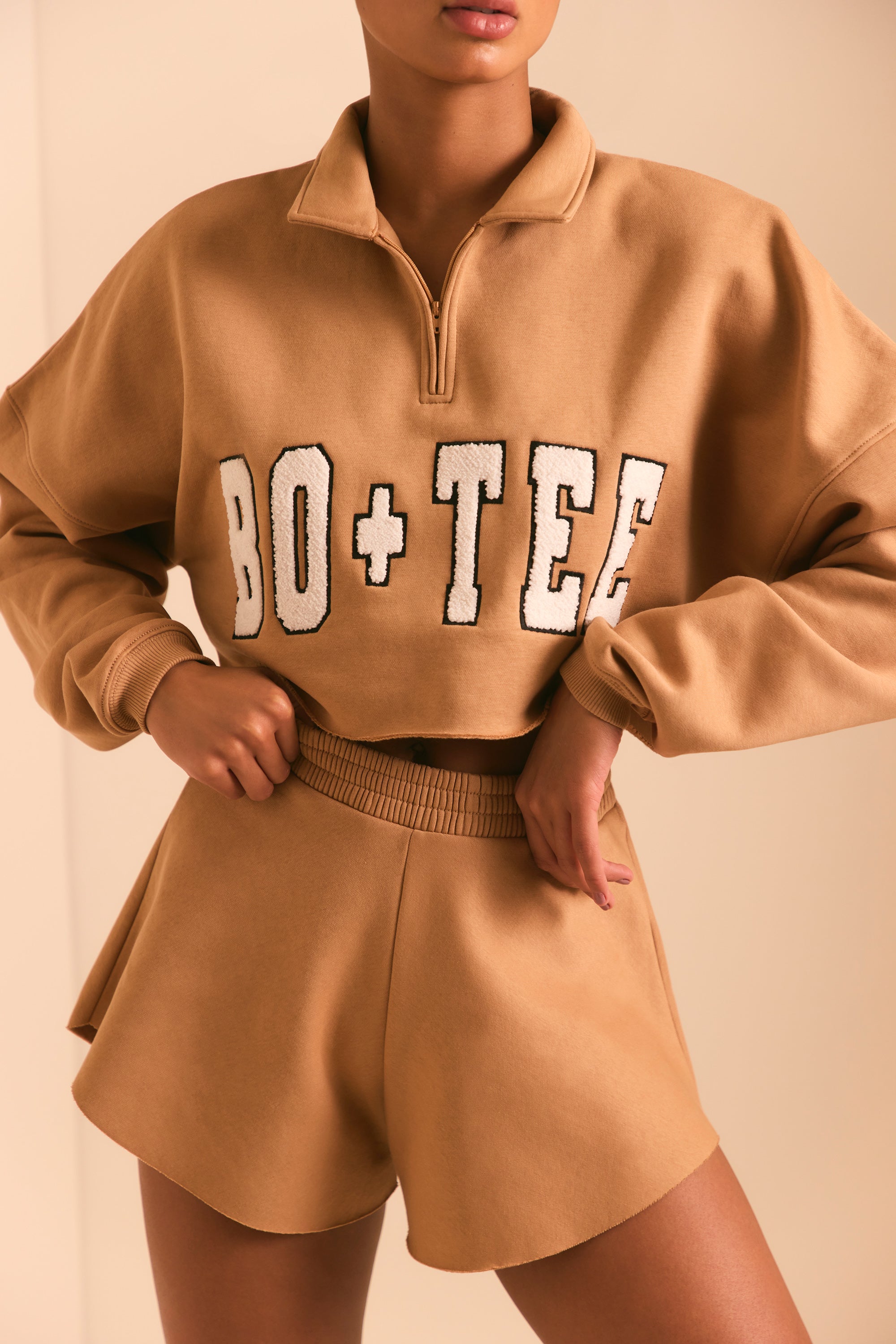 Sweat Shorts in Chestnut Brown、mySite、solidvoid