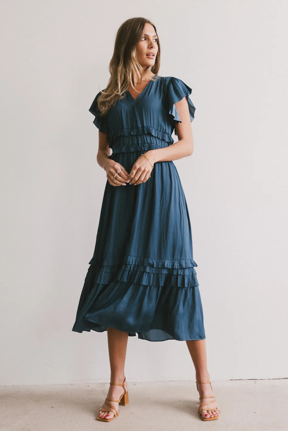  Willa Ruffle Dress in Teal - FINAL SALE、mySite、merchandisen
