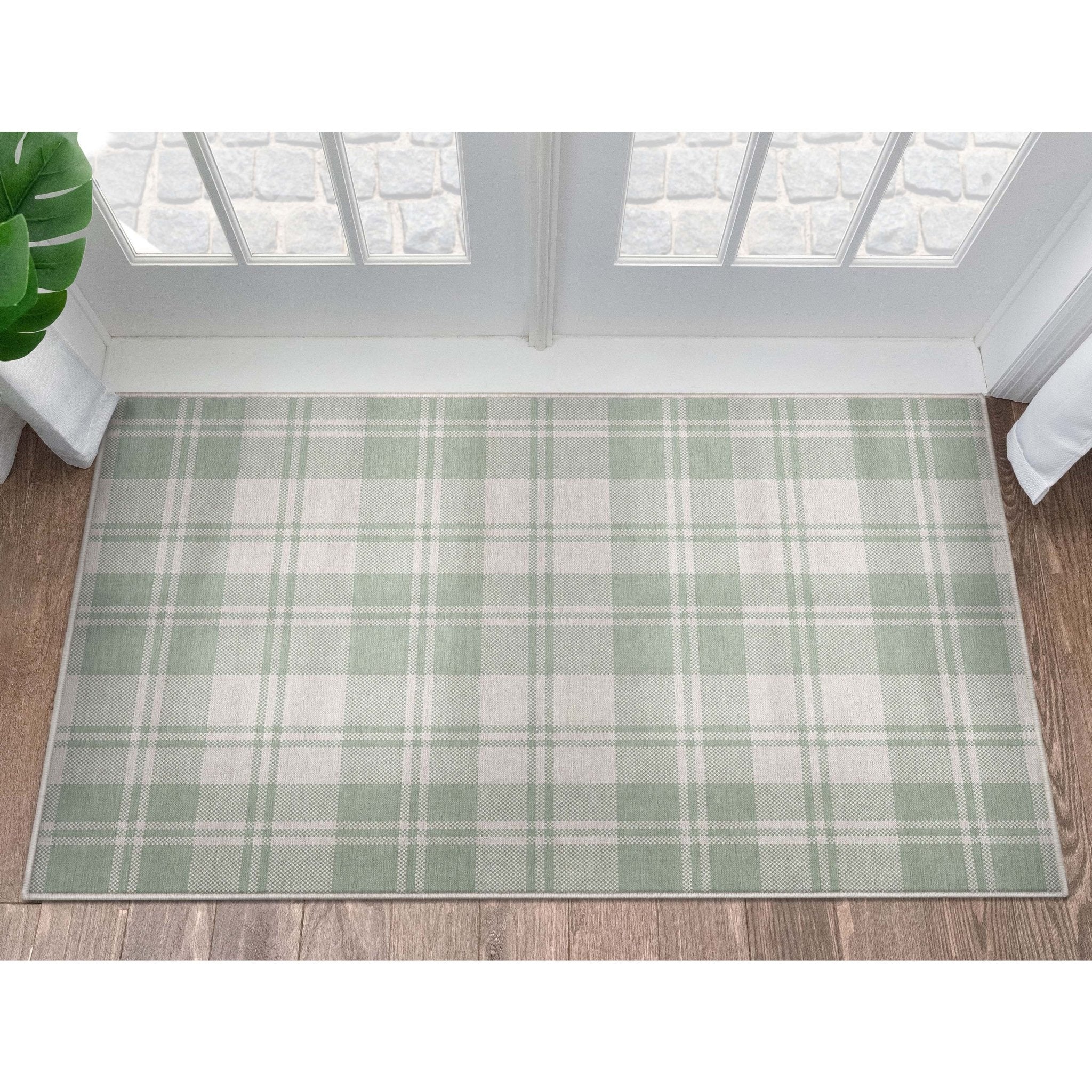 Plaid Modern Geometric Boxes Flat-Weave Rug、mySite、gigharbornorthrealestate