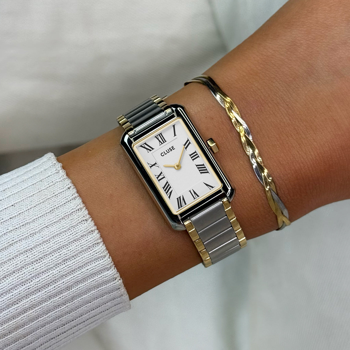 Belisenna Watch Steel, White, Two-tone、mySite、botmansion