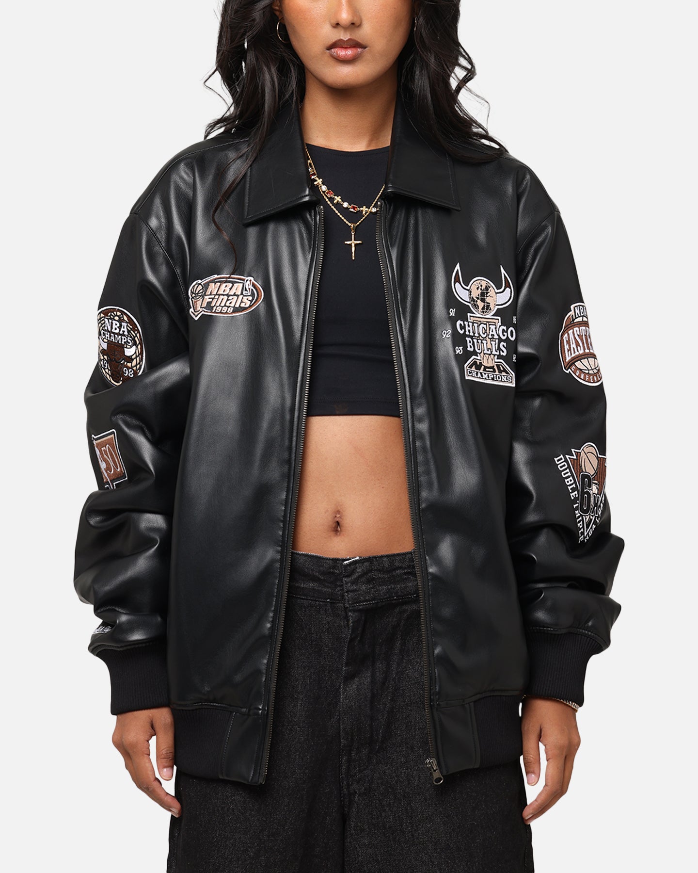 Mitchell & Ness Chicago Bulls 6 Time Jacket Black、mySite、zt4zffjzw