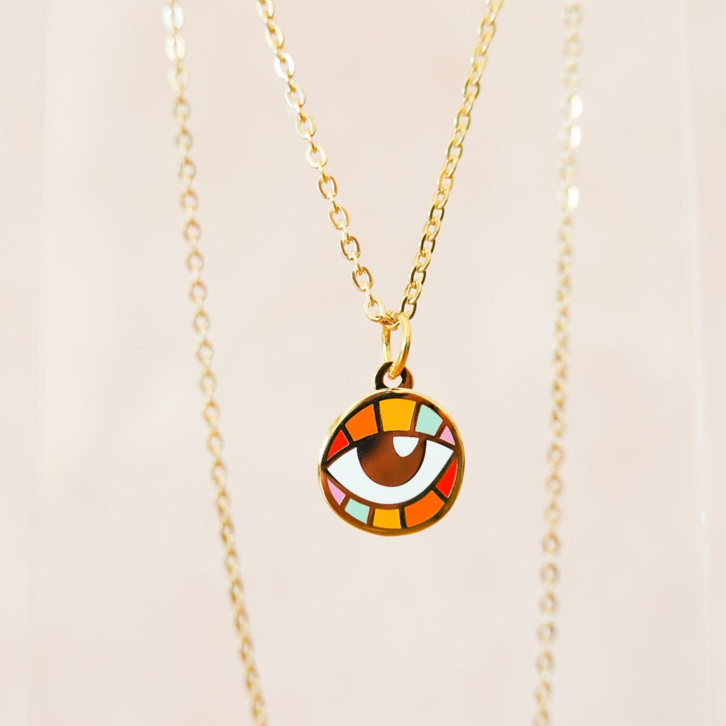 Rainbow Evil Eye Necklace、mySite、topwebapps