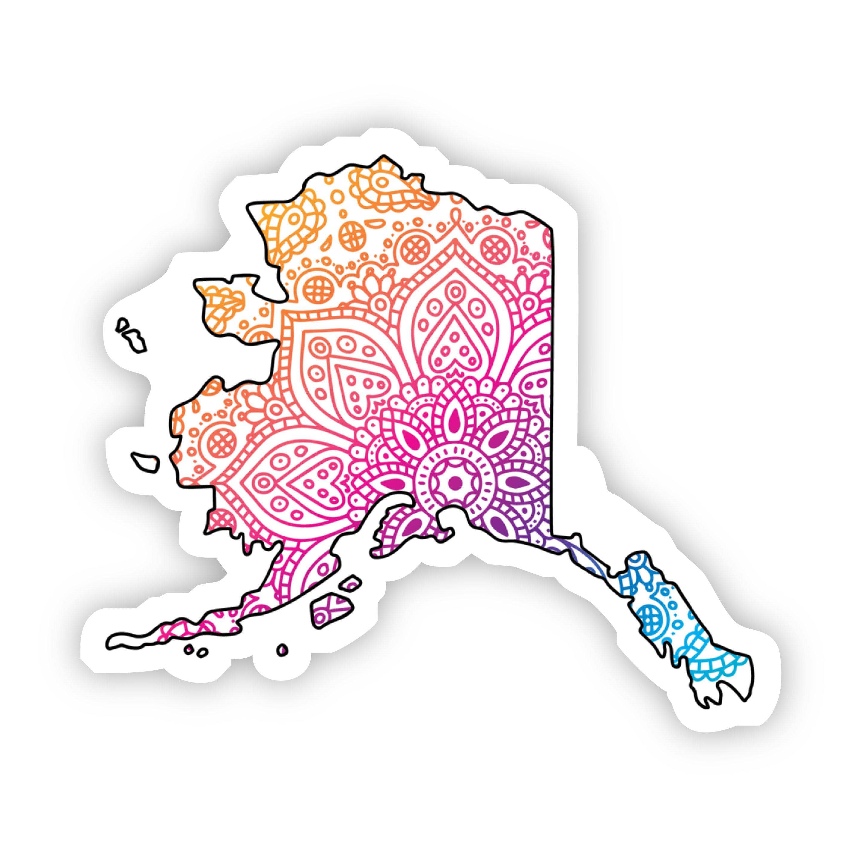  Alaska Mandala Pattern Sticker、mySite、elrpsem3k