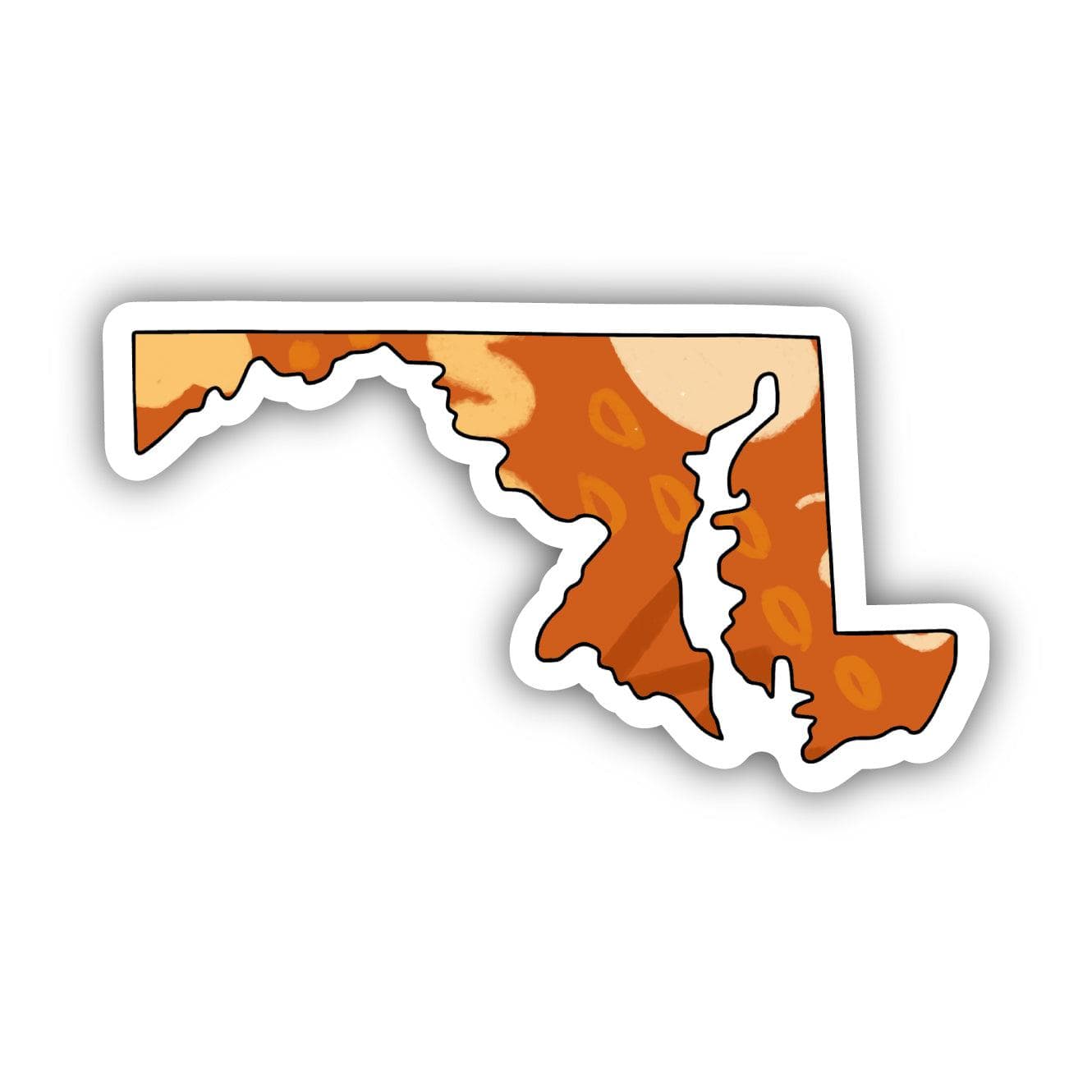  Maryland Orange Abstract Sticker、mySite、ghnorth