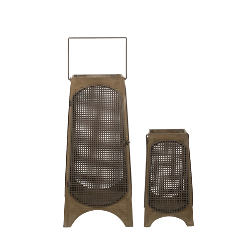 Wooden Candle Lantern Decorative, Hurricane Lantern Holder Decor for Indoor Outdoor, Home Garden Wedding、、xpatfood