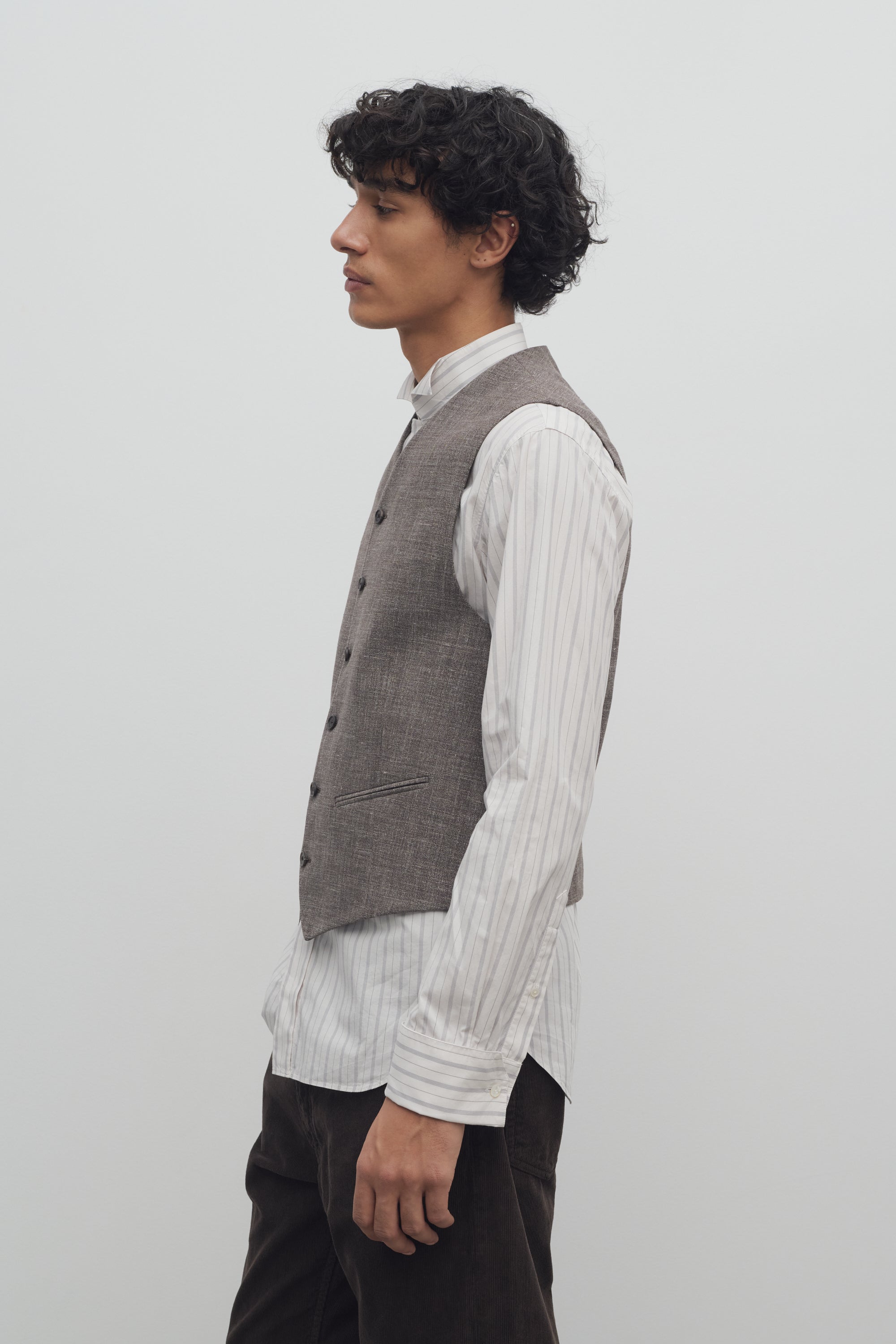 Yuri Vest in Silk, Linen, and Virgin Wool、mySite、aoinhome