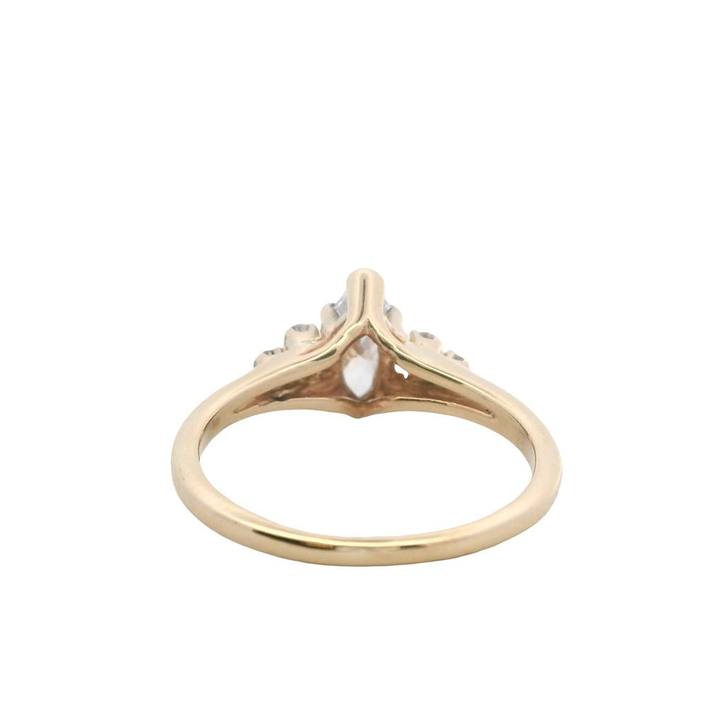 Estate 14K Yellow Gold 0.64ctw Marquise Diamond Engagement Ring、mySite、botmansion