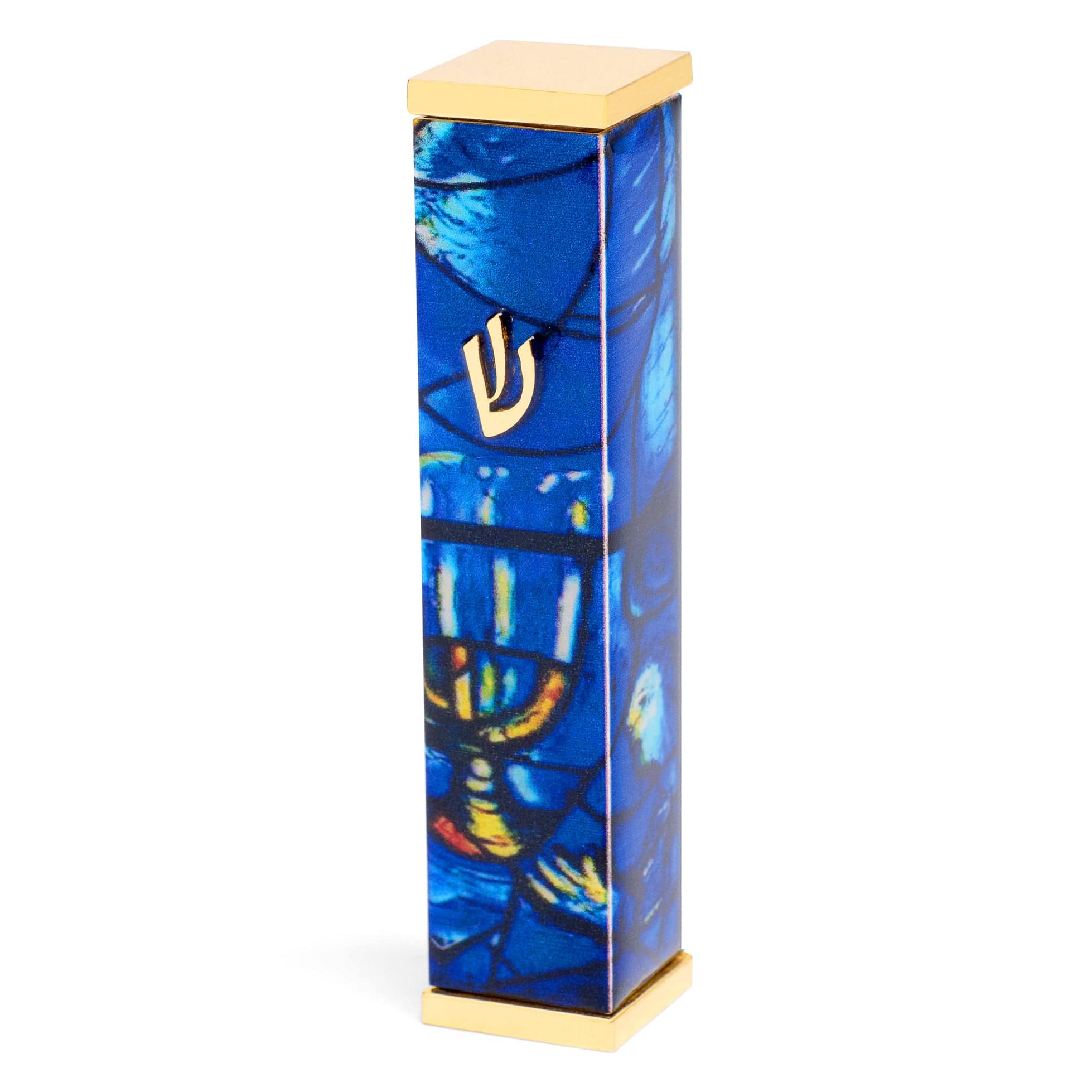 Blue and Gold Marc Chagall Mezuzah Case、mySite、topwebapps