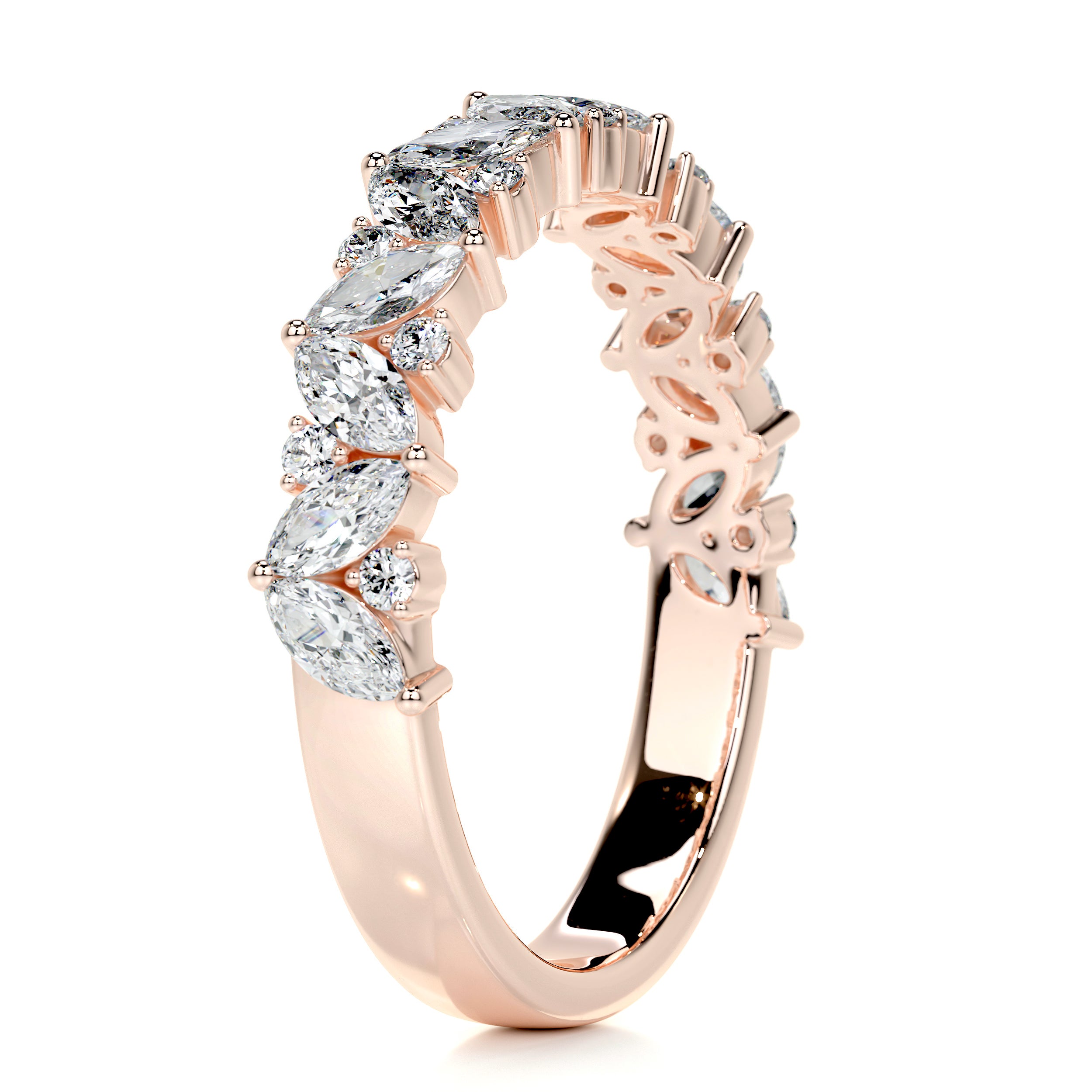 Regina Diamond Wedding Ring (0.85 Carat) -14K Rose Gold、mySite、hinf8tx79