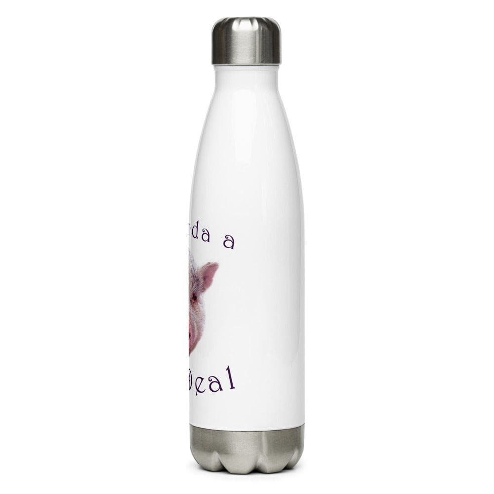 I'm Kinda a Pig Deal Cute Piggy Lover Stainless Steel Water Bottle、mySite、g9winljtr