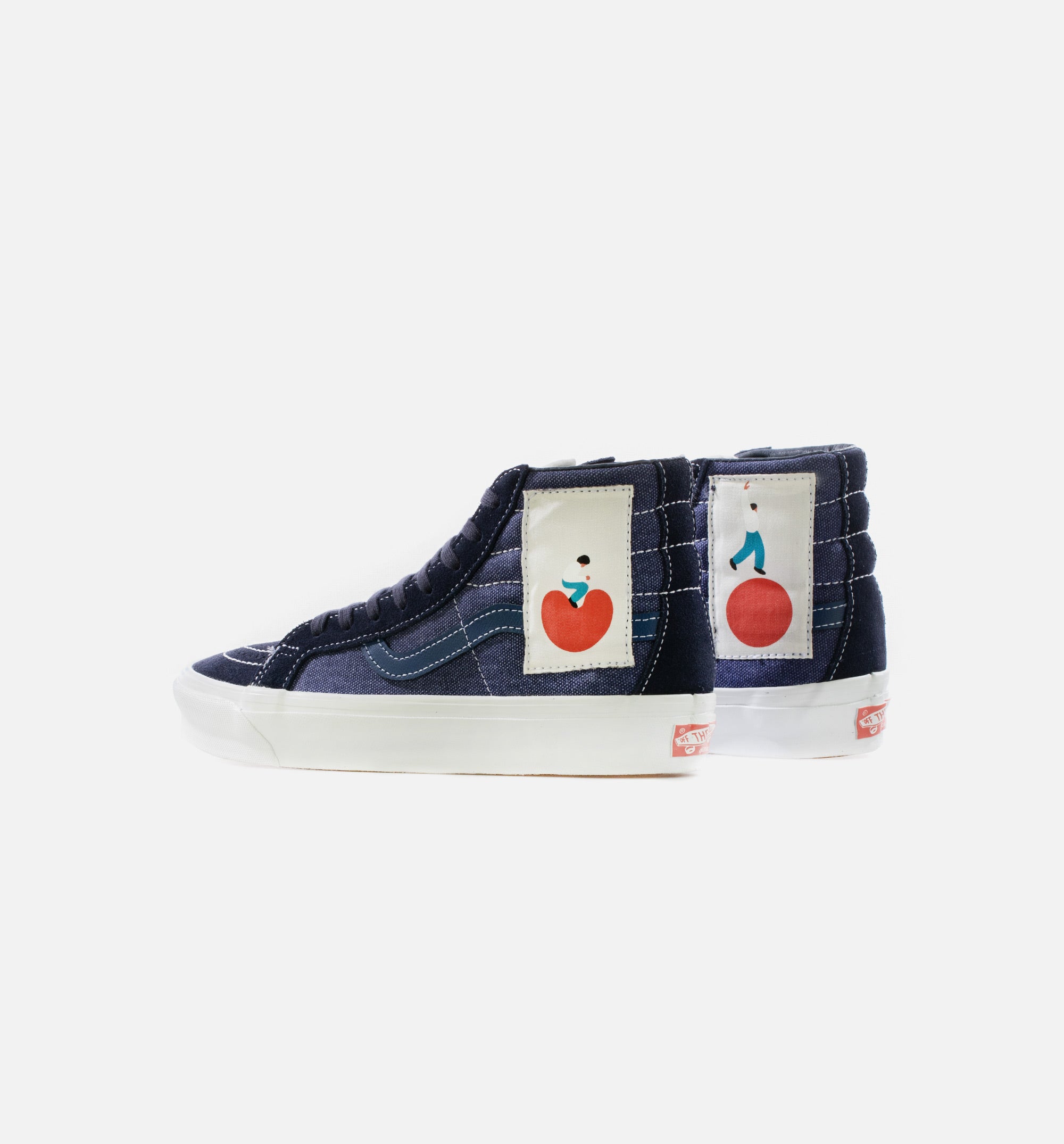 Geoff McFetridge Vault OG Sk8 Hi LX Mens Skate Shoe - Navy/White、mySite、dreamappss