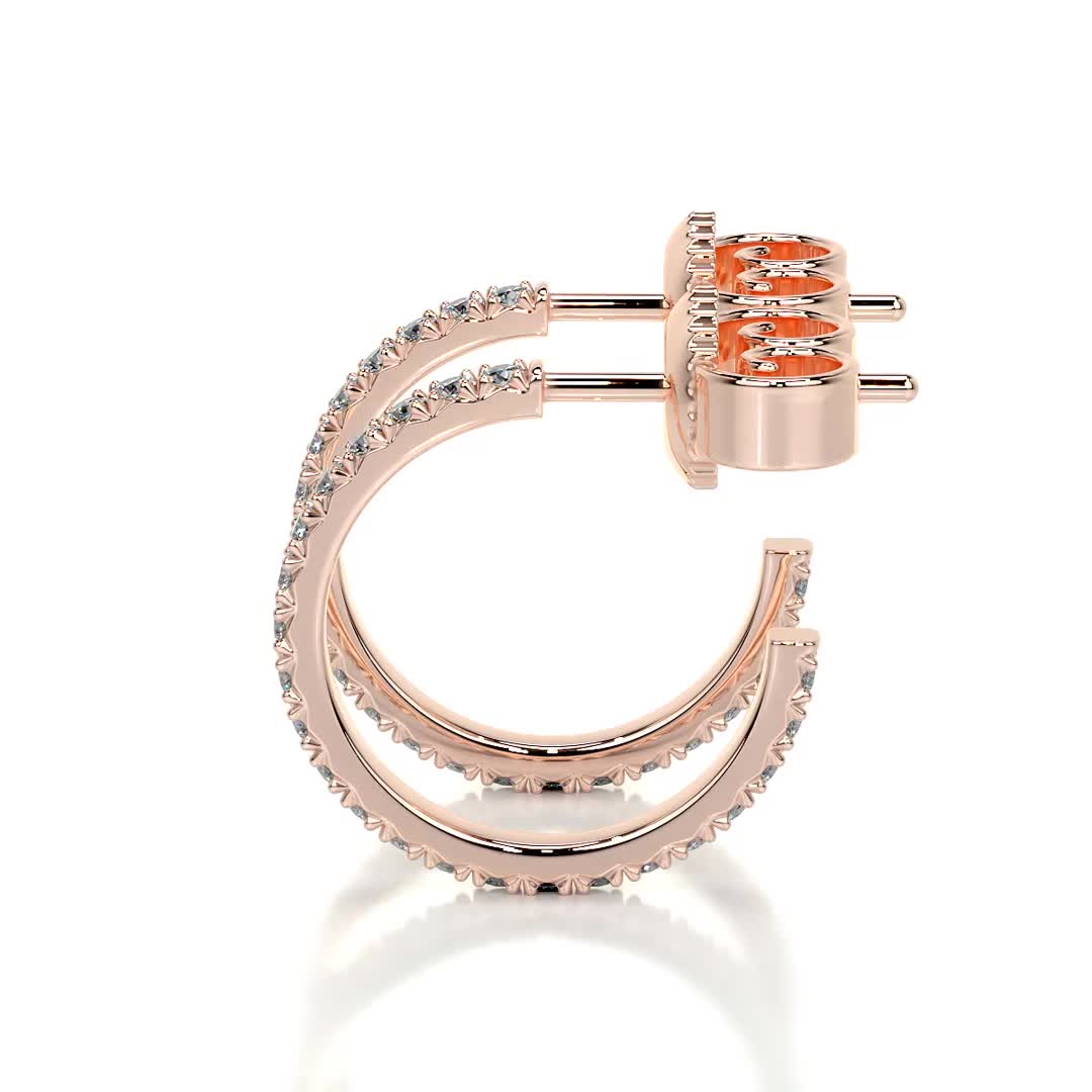 Nicole Lab Grown Diamond Earrings (0.50 Carat) -14K Rose Gold、mySite、hinf8tx79