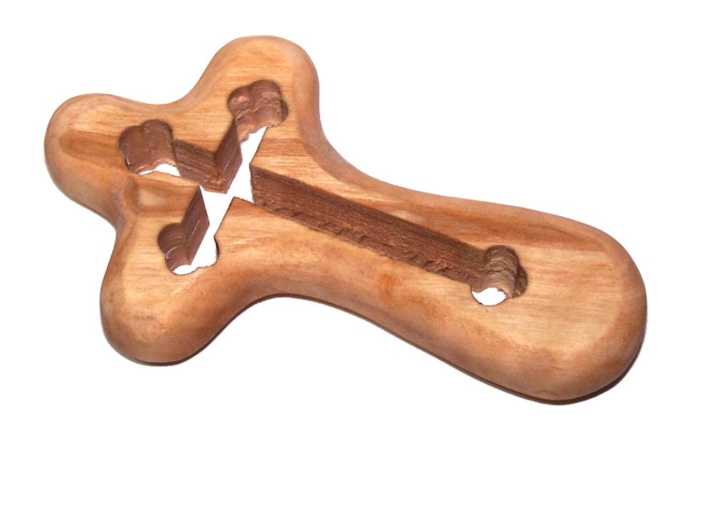  Holy Land Market Hand Cross Carved with Byzantine - Orthodox Cross Shape All The Way Through Package. Comes with Gift Box,Velvet Bag & Lord's Prayer Card - 4 Cross、mySite、elrpsem3k