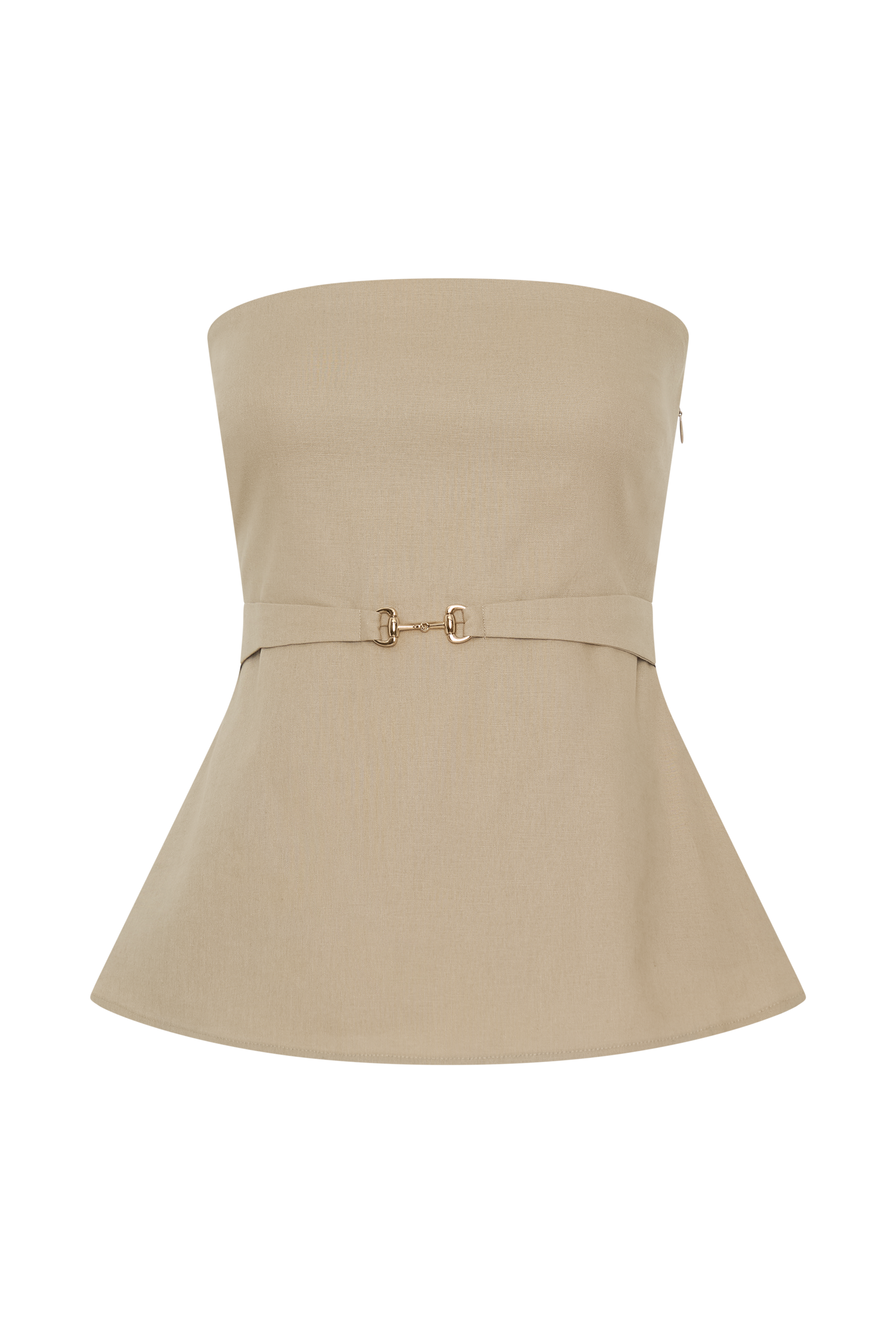 Dora Strapless Linen Top - Natural、mySite、solidvoid