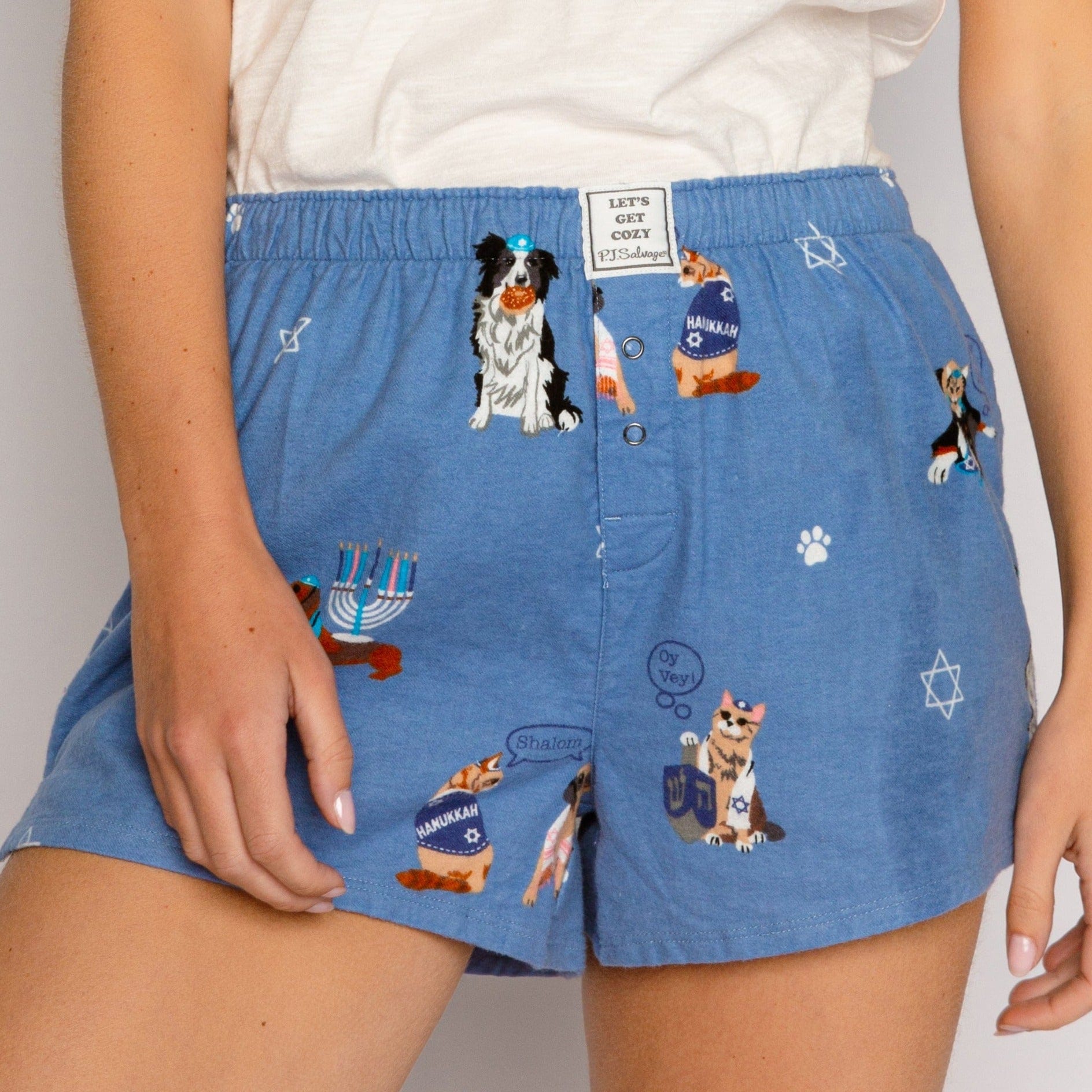 Love You a Latke Pajamas Shorts by P.J. Salvage - (Sizes XS - XL)、mySite、topwebapps