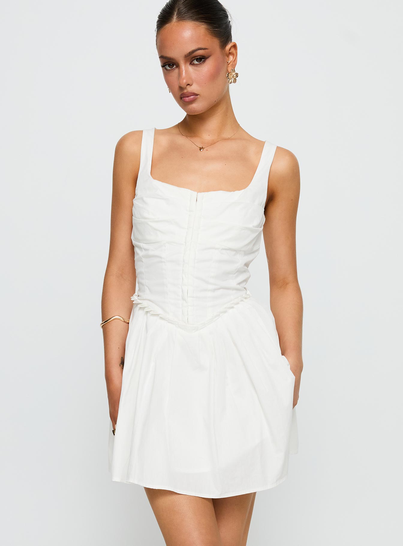 Wild Ideas Mini Dress White、mySite、solidvoid