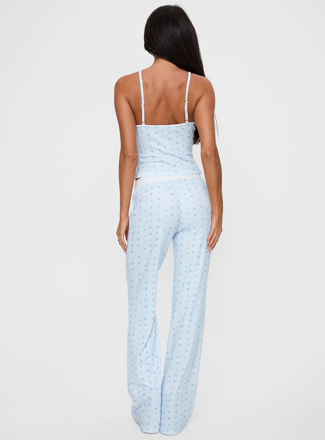 Lullabies Pointelle Sleep Pant Blue、mySite、solidvoid