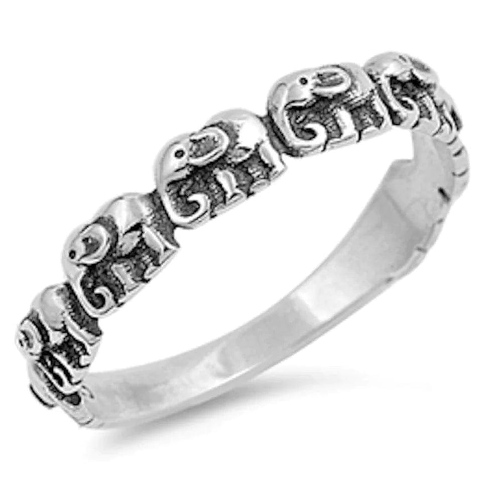 Elephant Jewelry Sets Ring, Necklace Solid Sterling Silver、mySite、g9winljtr