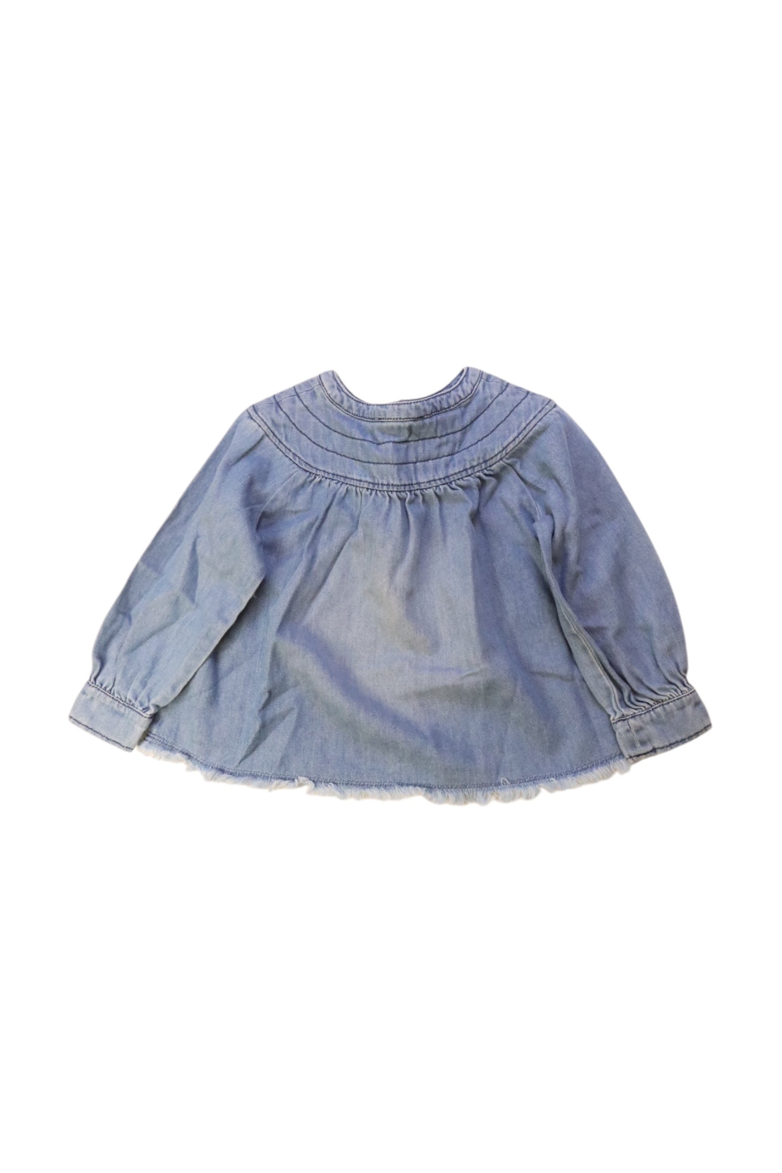 Chloe Denim Long Sleeve Top, Size 4T、mySite、g9winljtr