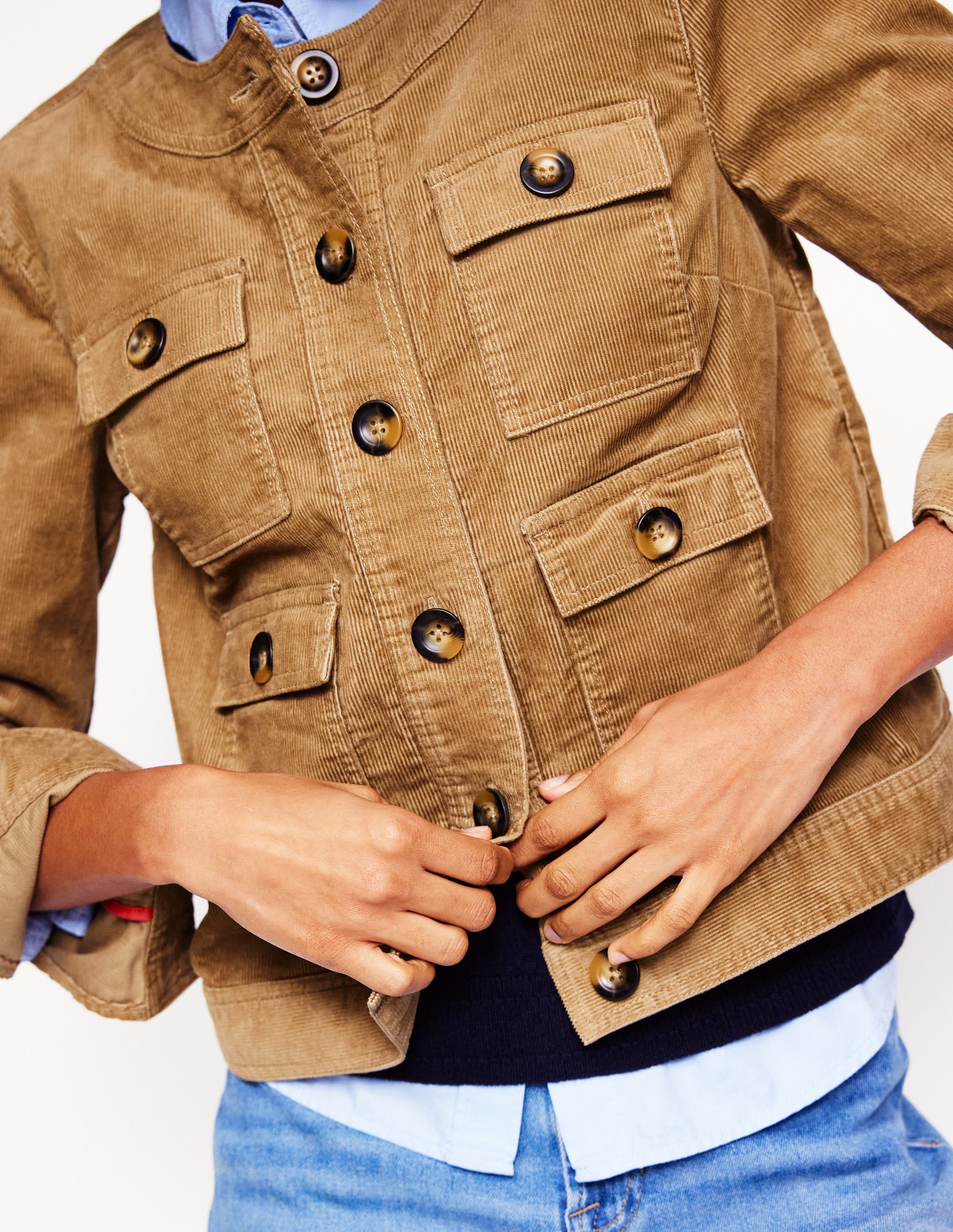  Collarless Casual Jacket-Cappuccino、mySite、ashleygrahame