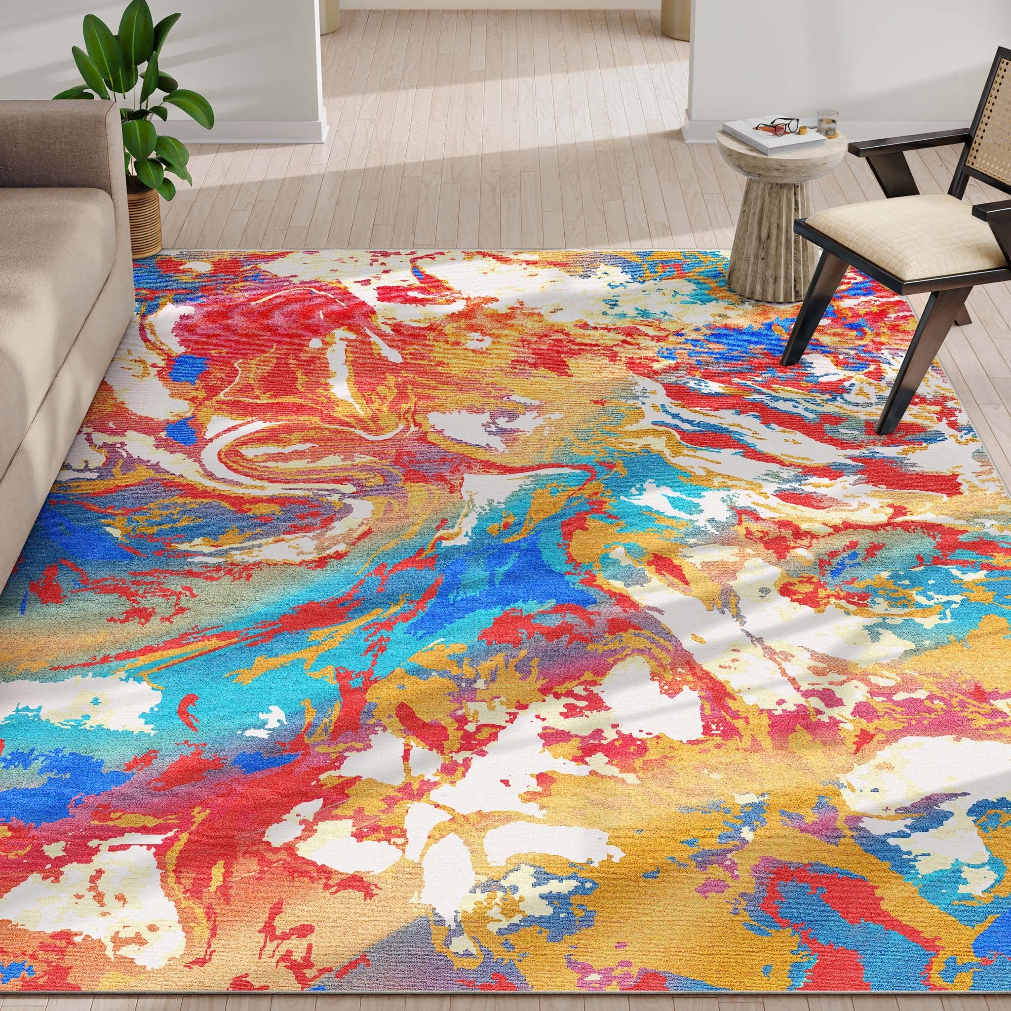 Dunes Abstract Marble Flatweave Rug、mySite、gigharbornorthrealestate