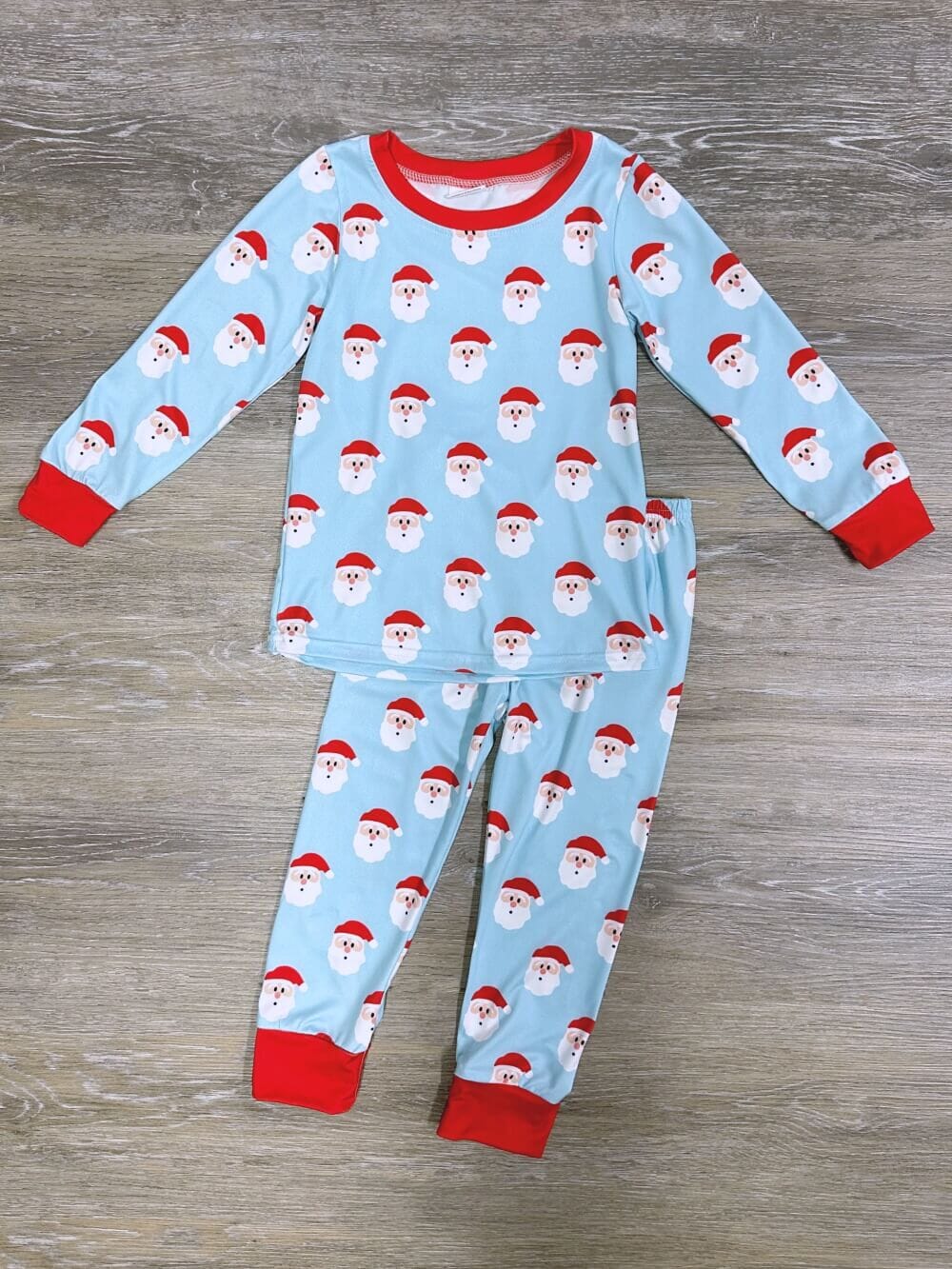 Jolly Old St. Nick Girls or Boys Long Sleeve Pajama Set、mySite、camillekostekn
