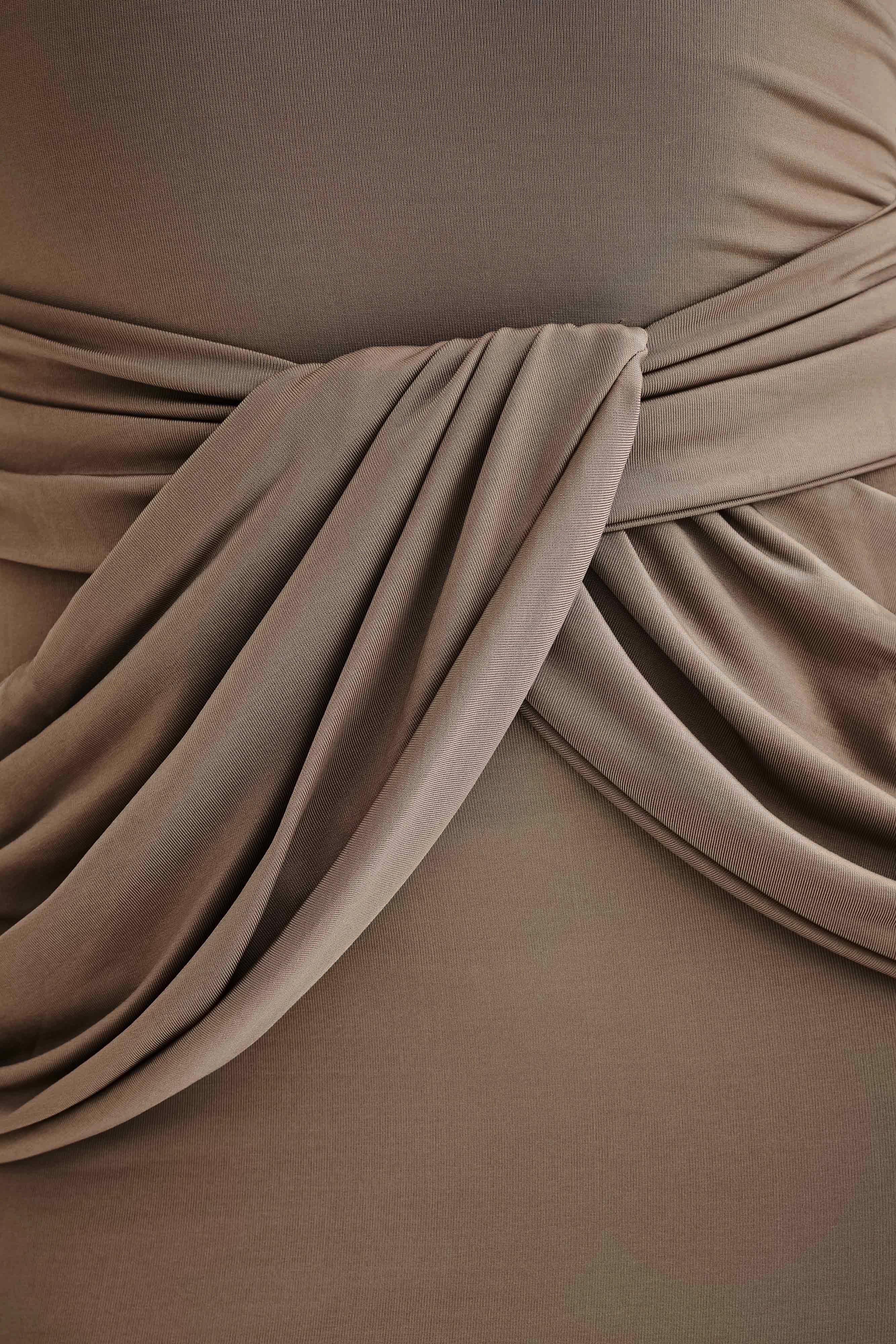 Halcyon Long Sleeve Slinky Maxi Dress - Coco、mySite、solidvoid