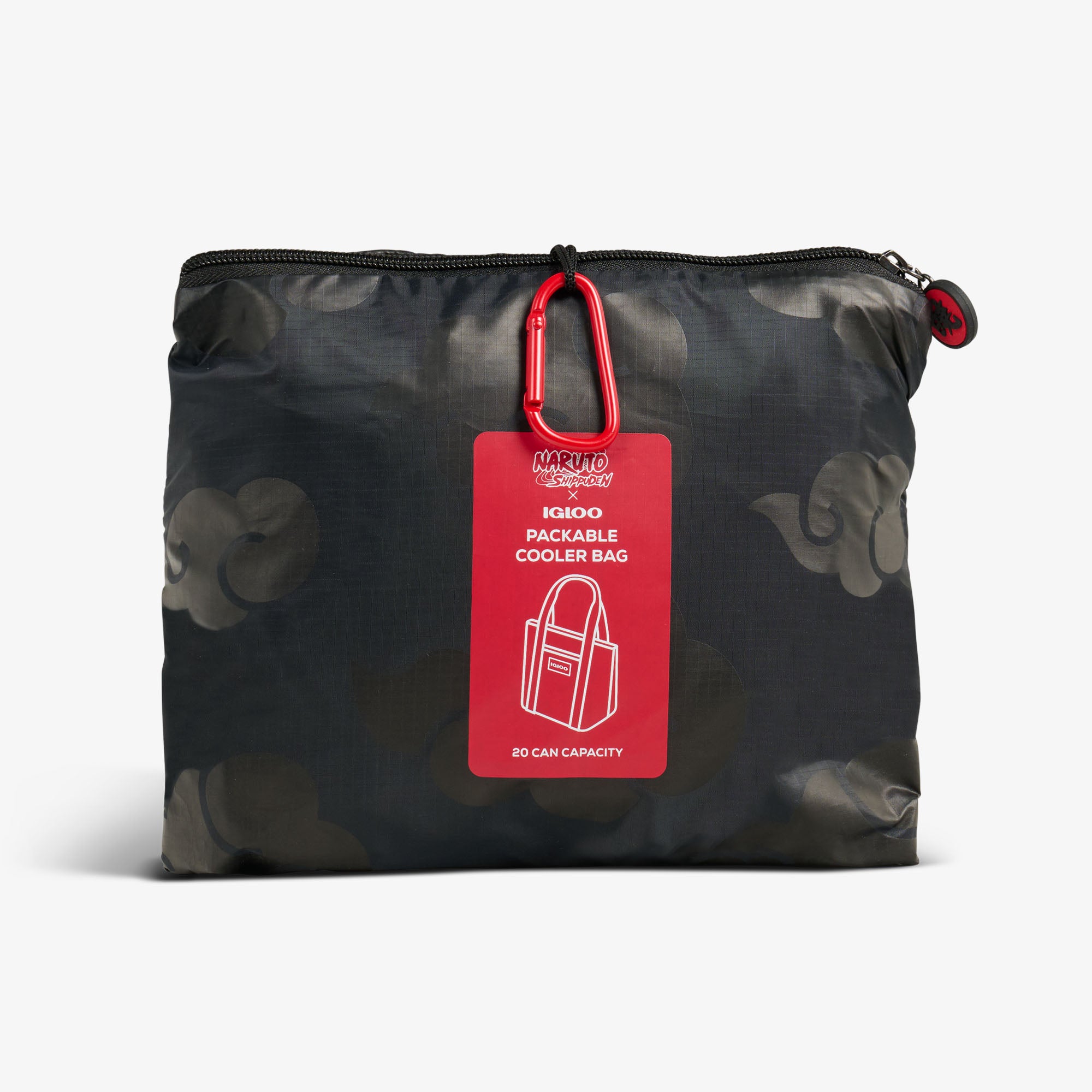 NARUTO SHIPPUDEN Akatsuki Packable Puffer 20-Can Cooler Bag、mySite、noshort