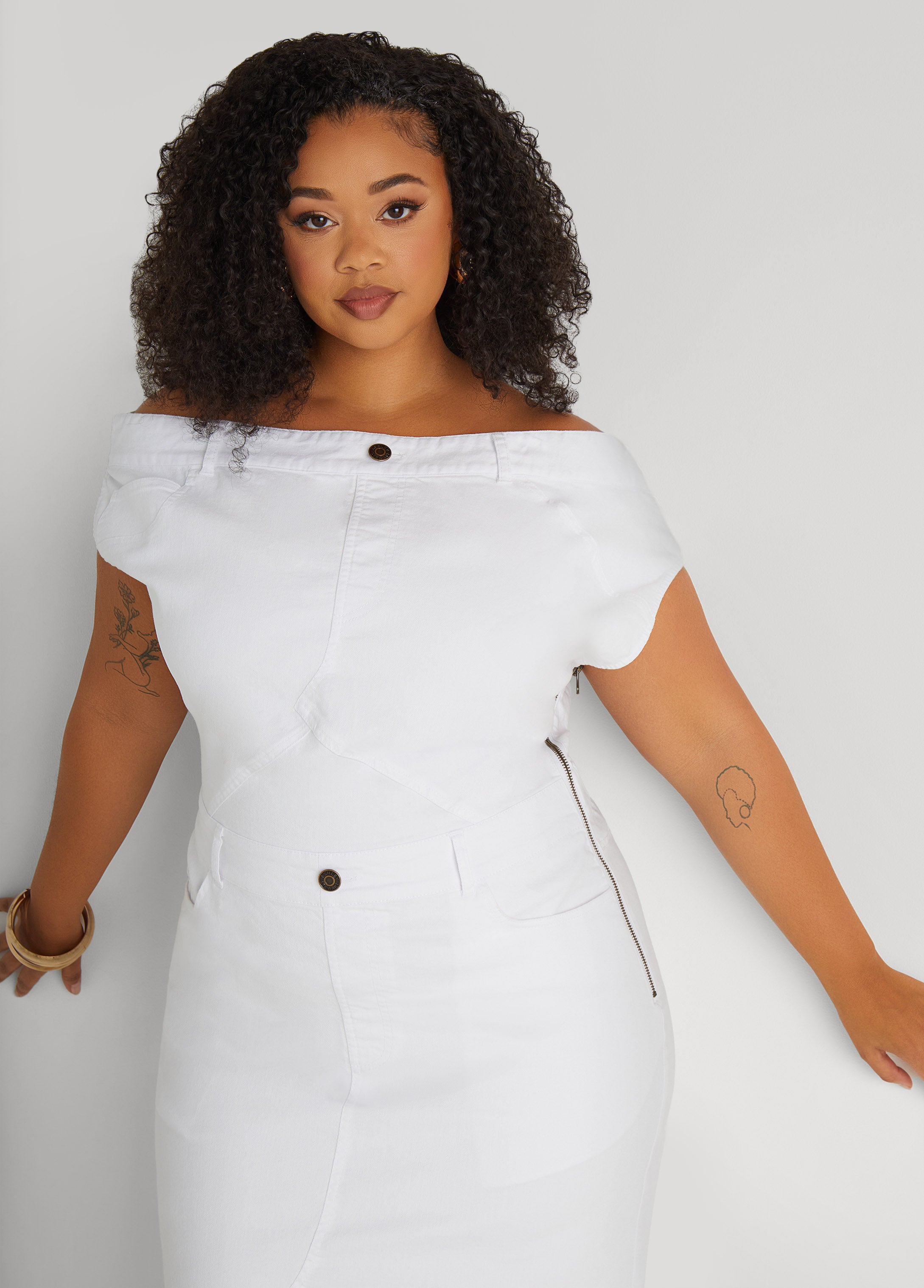 Off The Shoulder Denim Maxi Dress、mySite、bengalsvssteelers