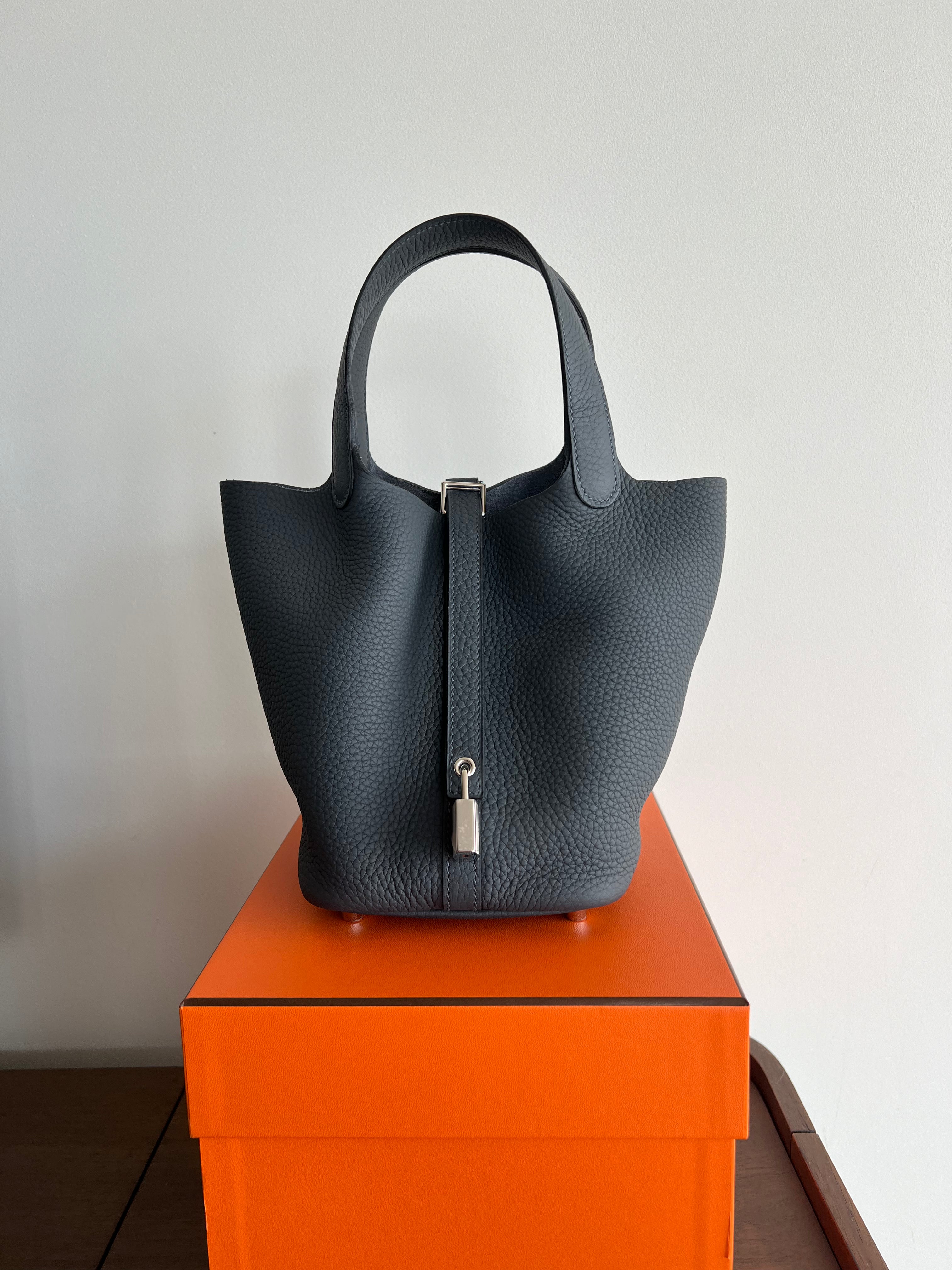 Hermès Picotin 18cm Gris Misty Clemence PHW、mySite、garminoutage.com
