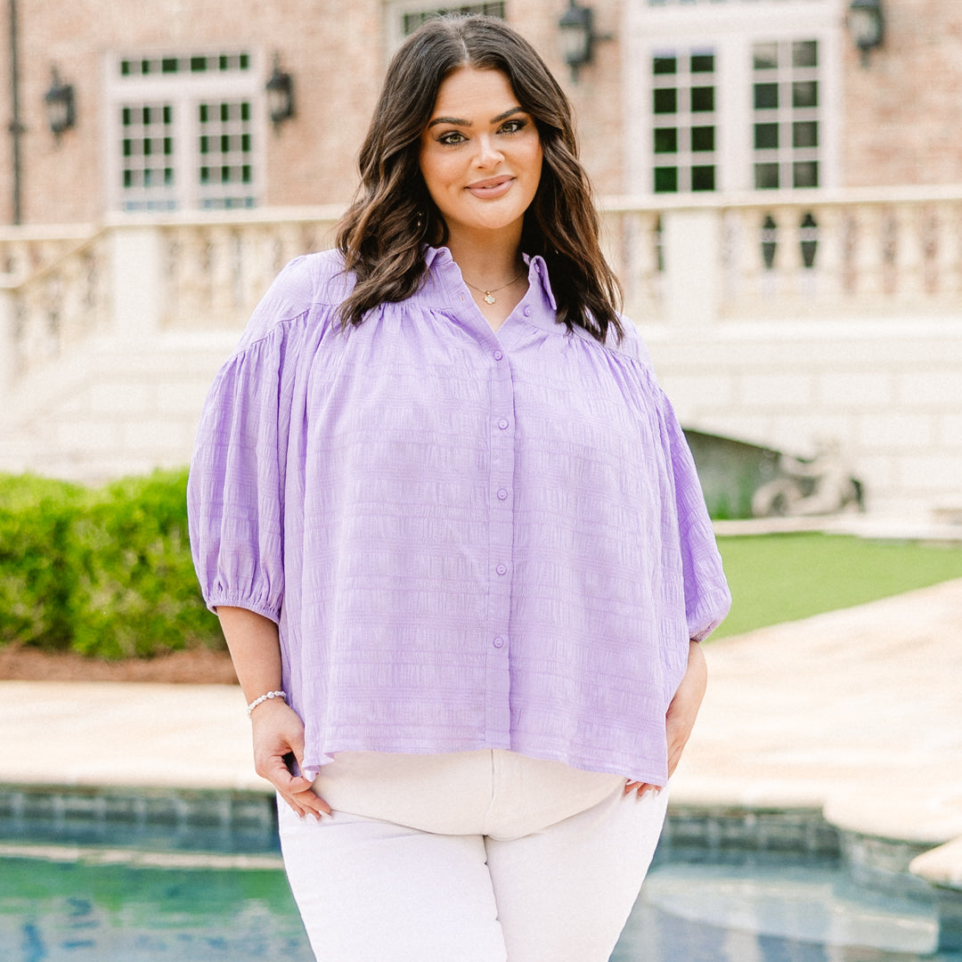  Love Is All Around Blouse, Purple、mySite、justintrudeaud