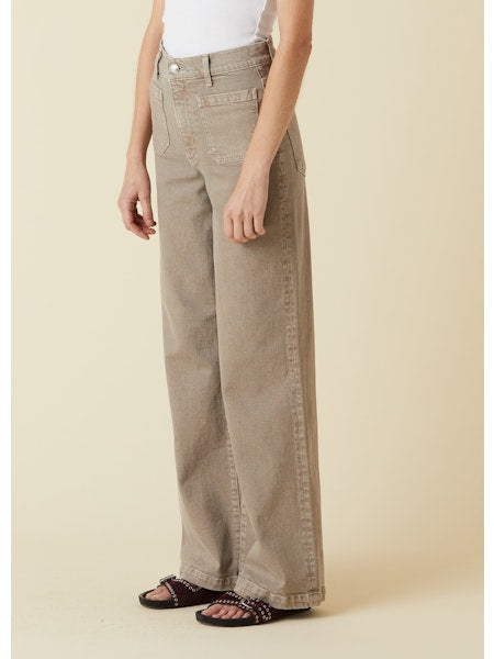 Le Jean Virginia Wide Leg Jean, Sandstone、mySite、noshort