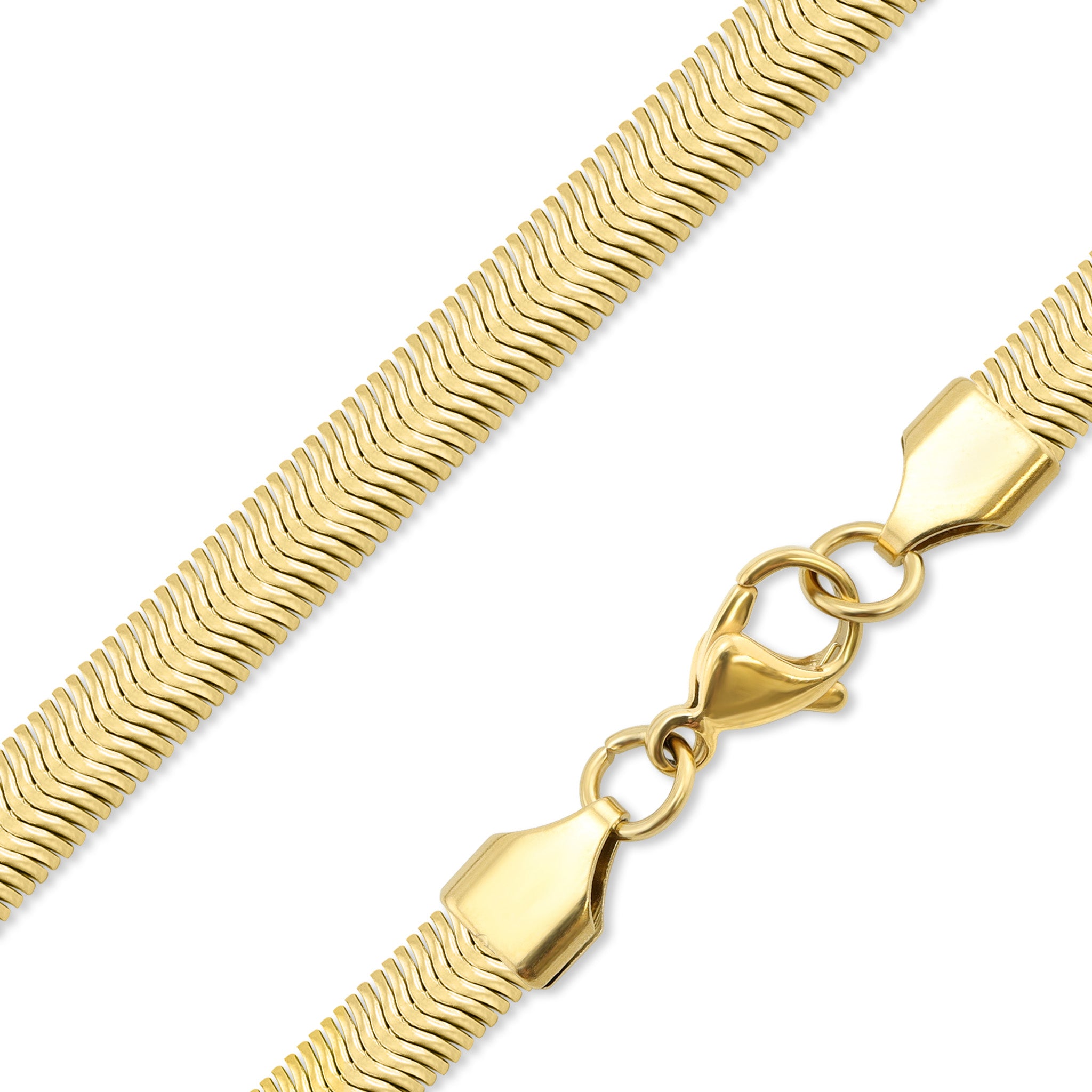 Stainless Steel Gold Snake Chain Necklace / CHN7700、mySite、dreamappss