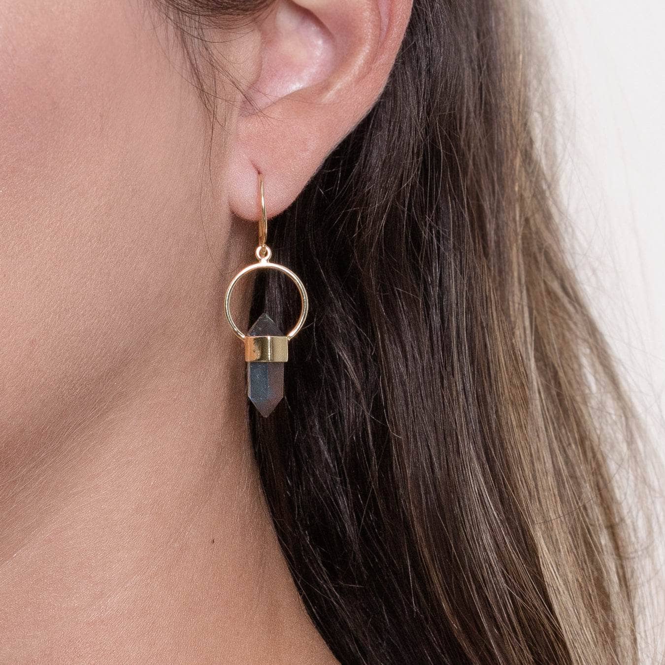 Labradorite Crystal Point Earrings、mySite、hinf8tx79