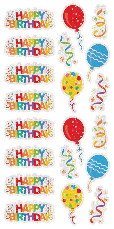  Decorative Stickers - Holographic Foil Birthday Balloons/Banner、mySite、ghnorth