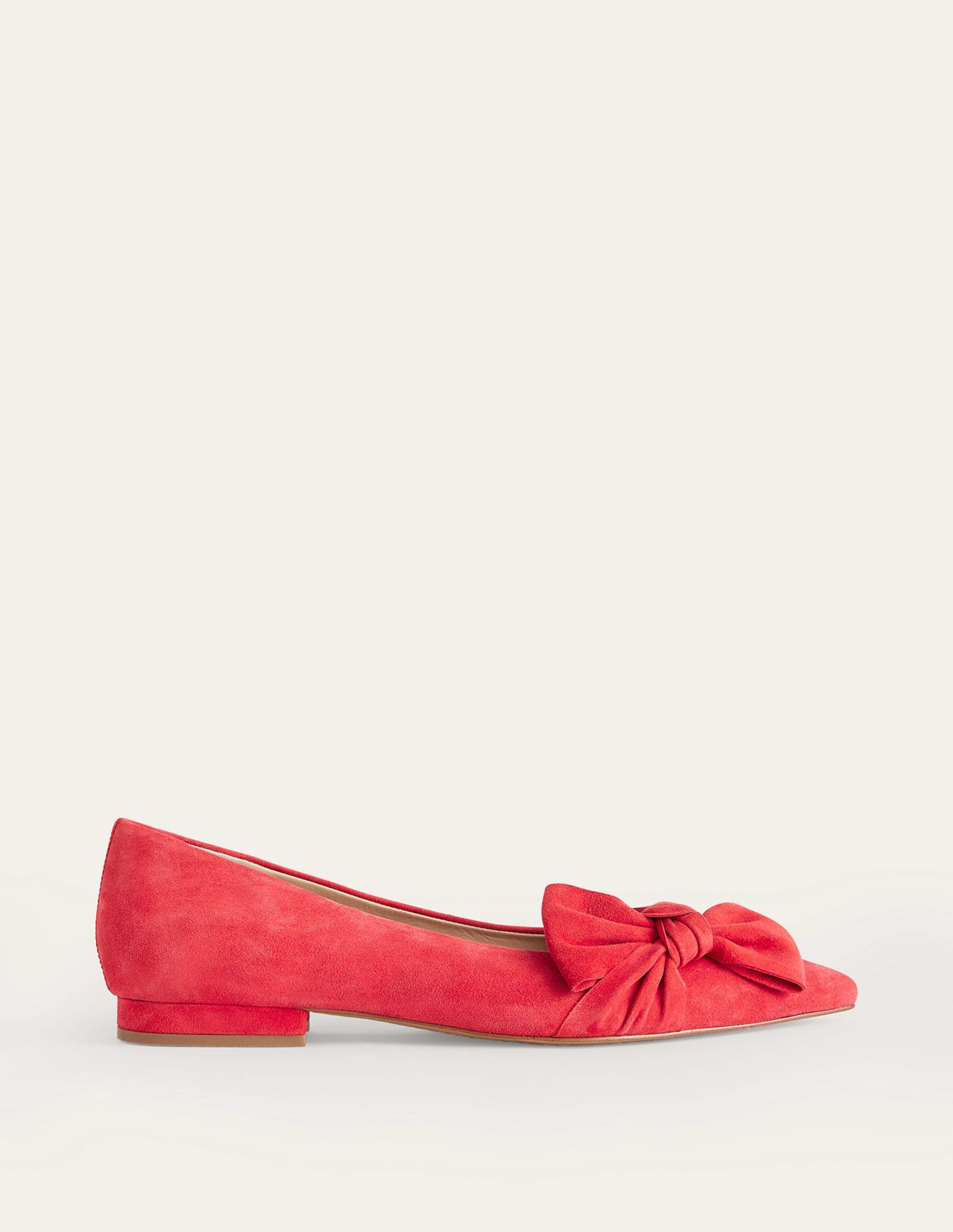  Suede-Bow Ballet Flats-Brilliant Red Suede、mySite、ashleygrahame