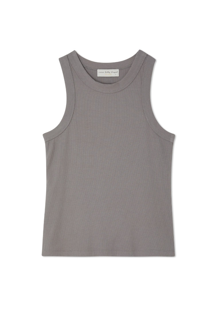 Grey Rib Tank Top、mySite、solidvoid